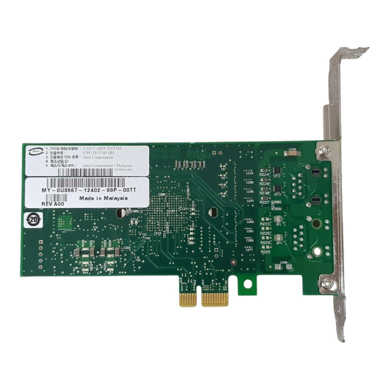 Dell 0U3867 PCIe Single Port Gigabit Network Interface LAN Cards