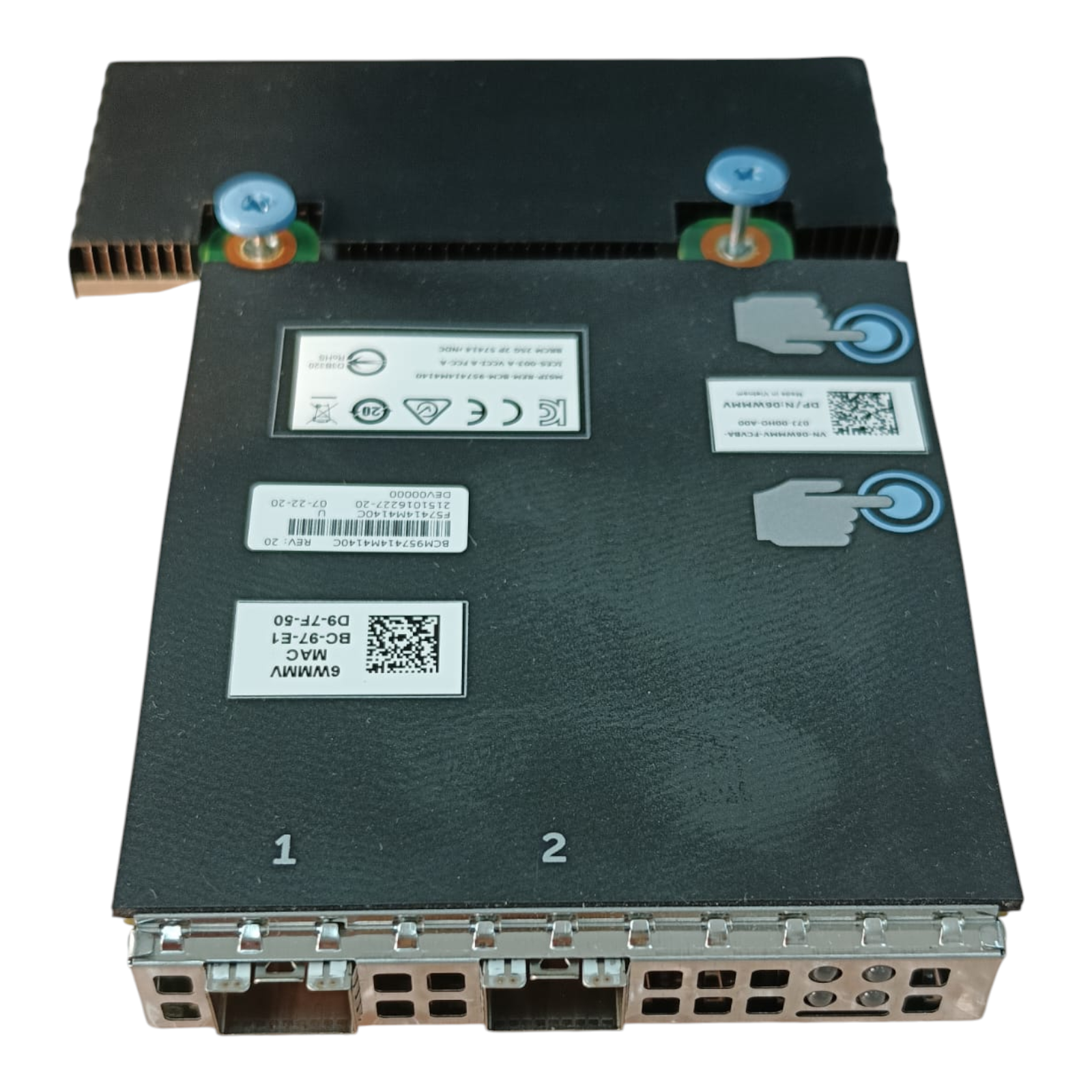 Dell 06WMMV Broadcom 57414 Dual Port 25GbE SFP Network Daughter Card