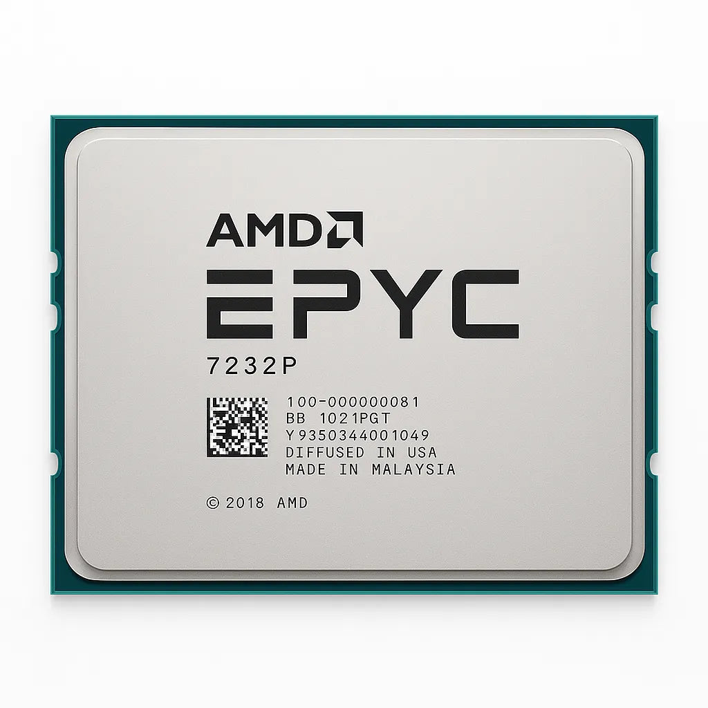 AMD EPYC 7232P 100-000000081 8-Core 3.10GHz 32MB Cache Server CPU Processor (Socket SP3)