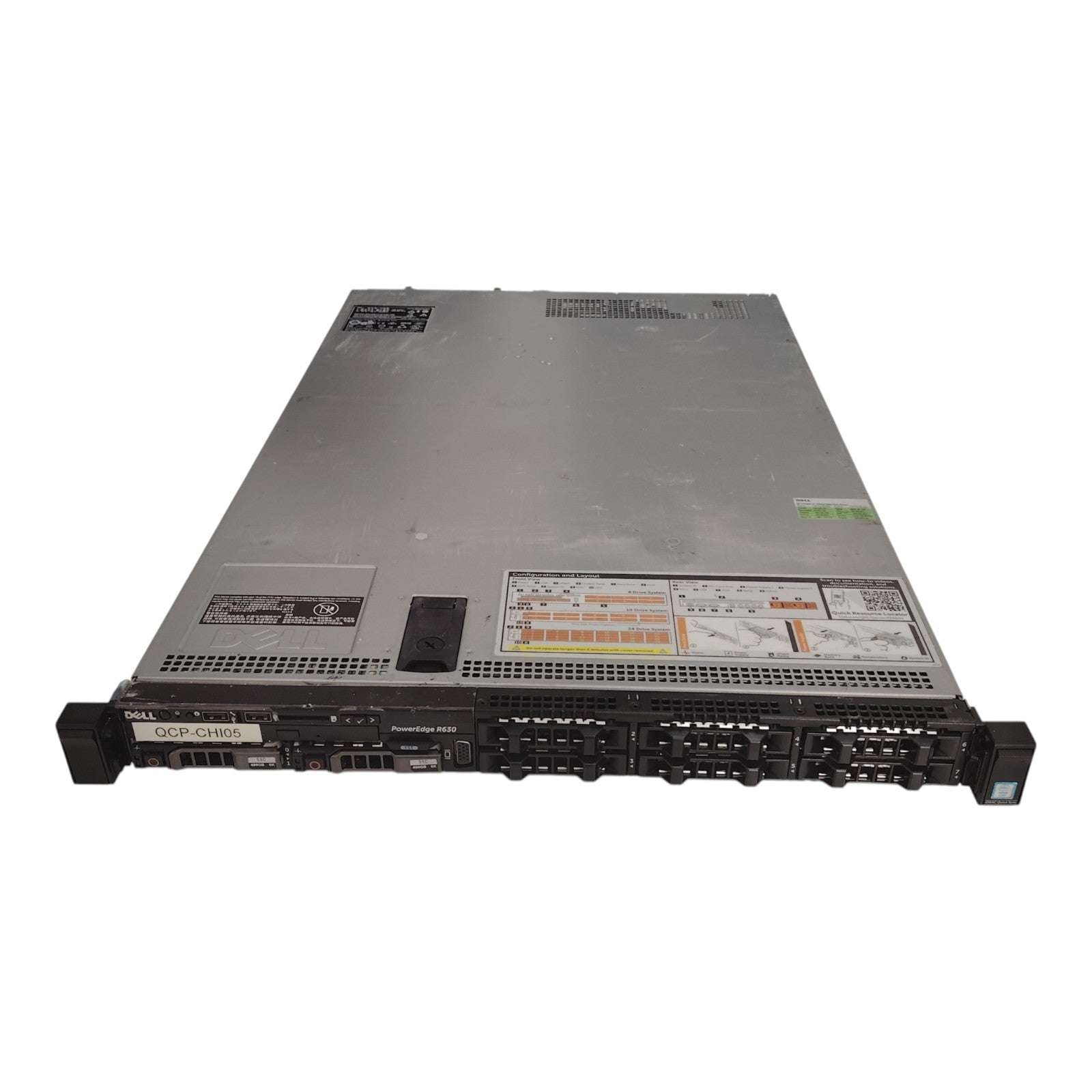Dell PowerEdge R630 1U Rack Server | 2x Intel Xeon E5-2630 V3 | 64GB DDR4 ECC RAM | 2x 480GB SSD | RAID | Dual 750W Platinum PSU