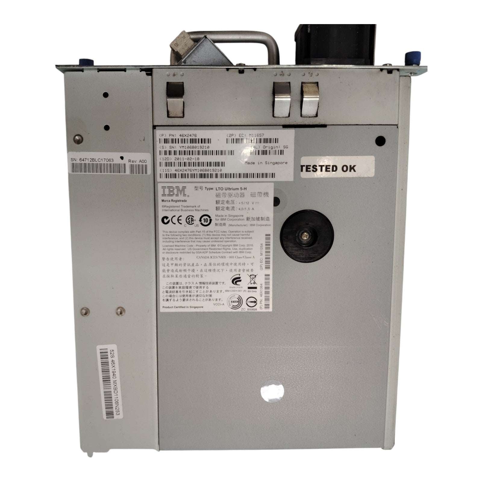 IBM TS3100 Tape Library Express 3573-X2U | Rackmount Tape Library | LTO-5 Fibre Channel Drive | 1.5TB Native Capacity