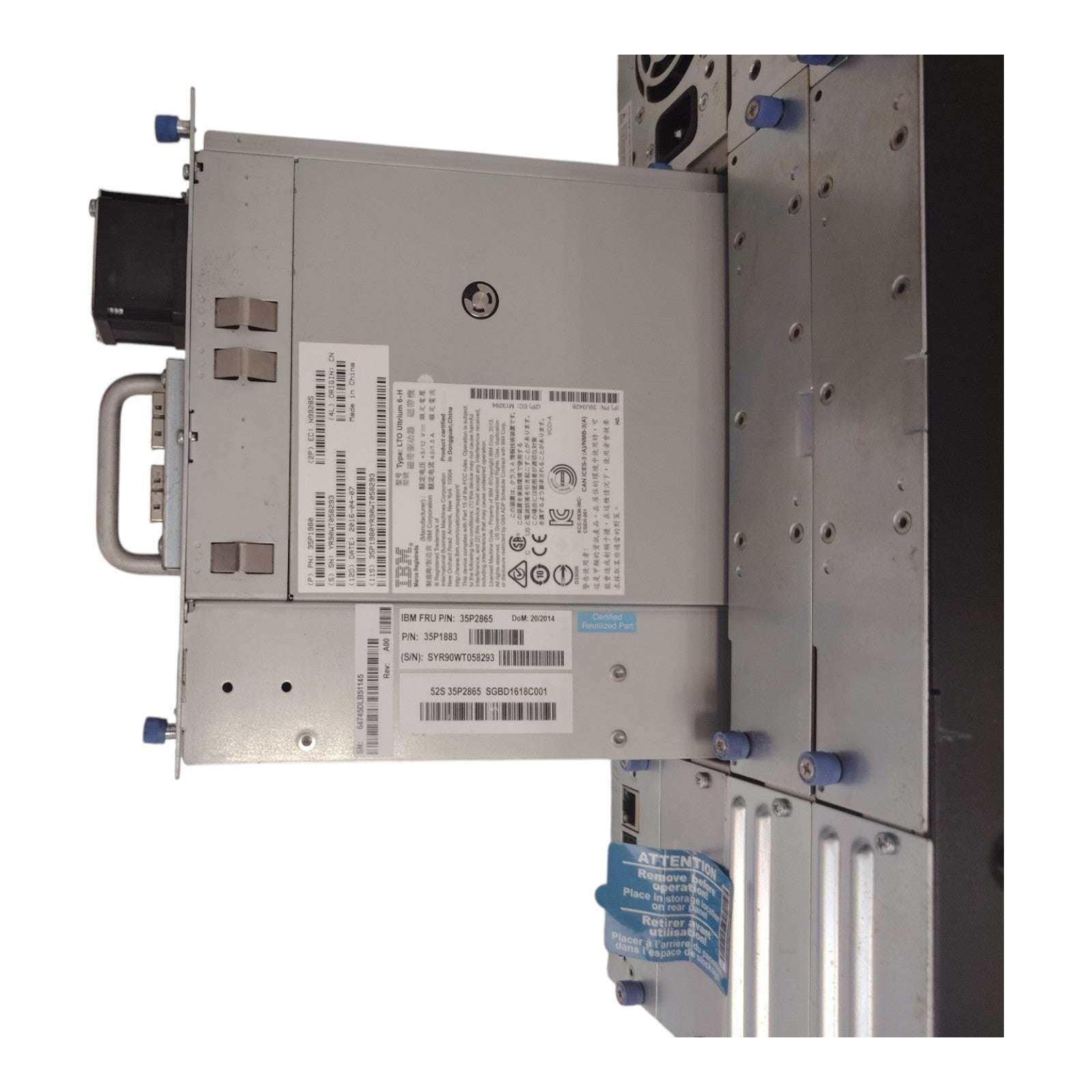 IBM TS3200 Tape Library 3573-L4U | 2× LTO-6 Ultrium SAS/FC Drives | 48 Slots | 4U Rackmount Enterprise Backup