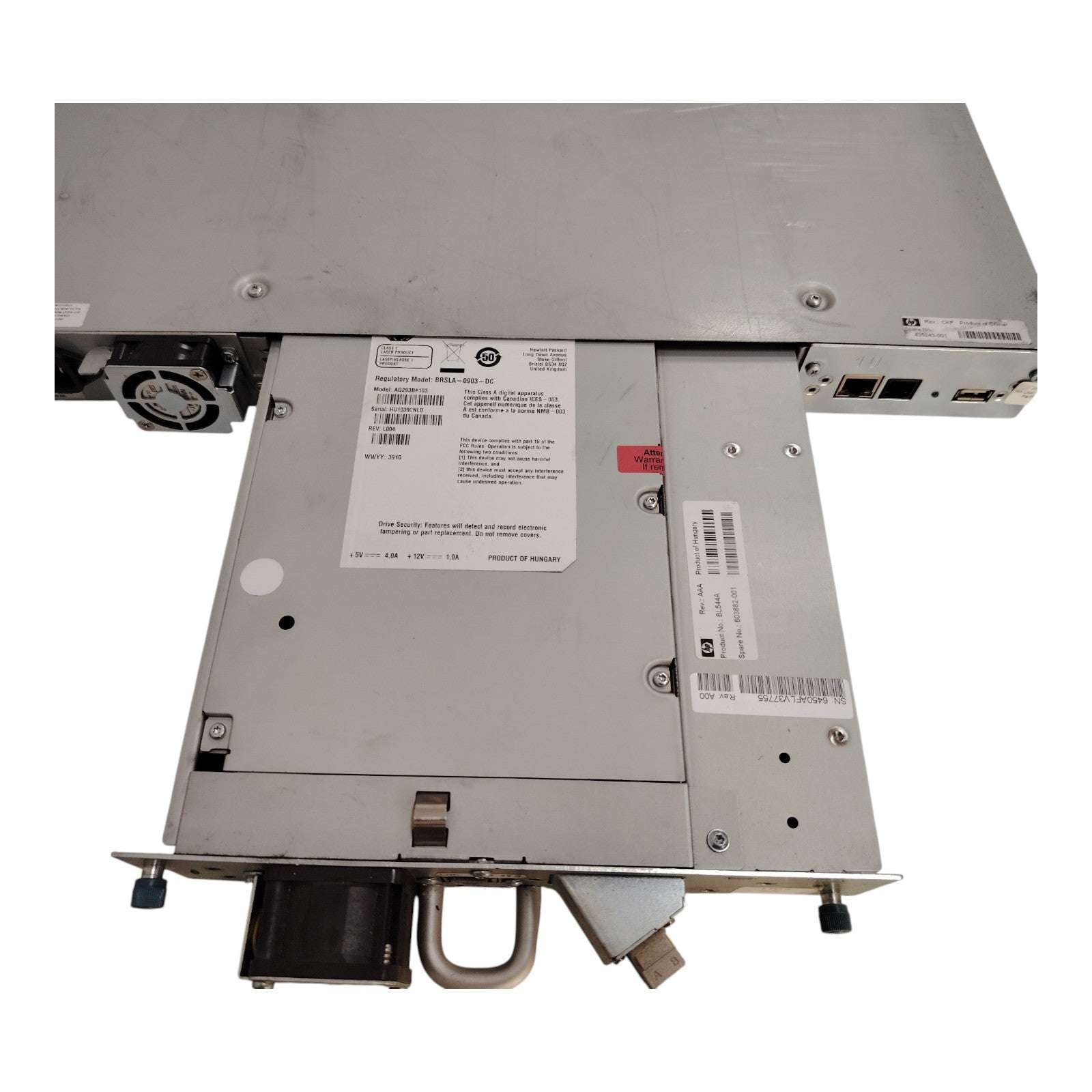 HP 1/8 G2 Tape Autoloader | LTO-5 Ultrium Fibre Channel Tape Drive | BL544A BRSLA-0903-DC |