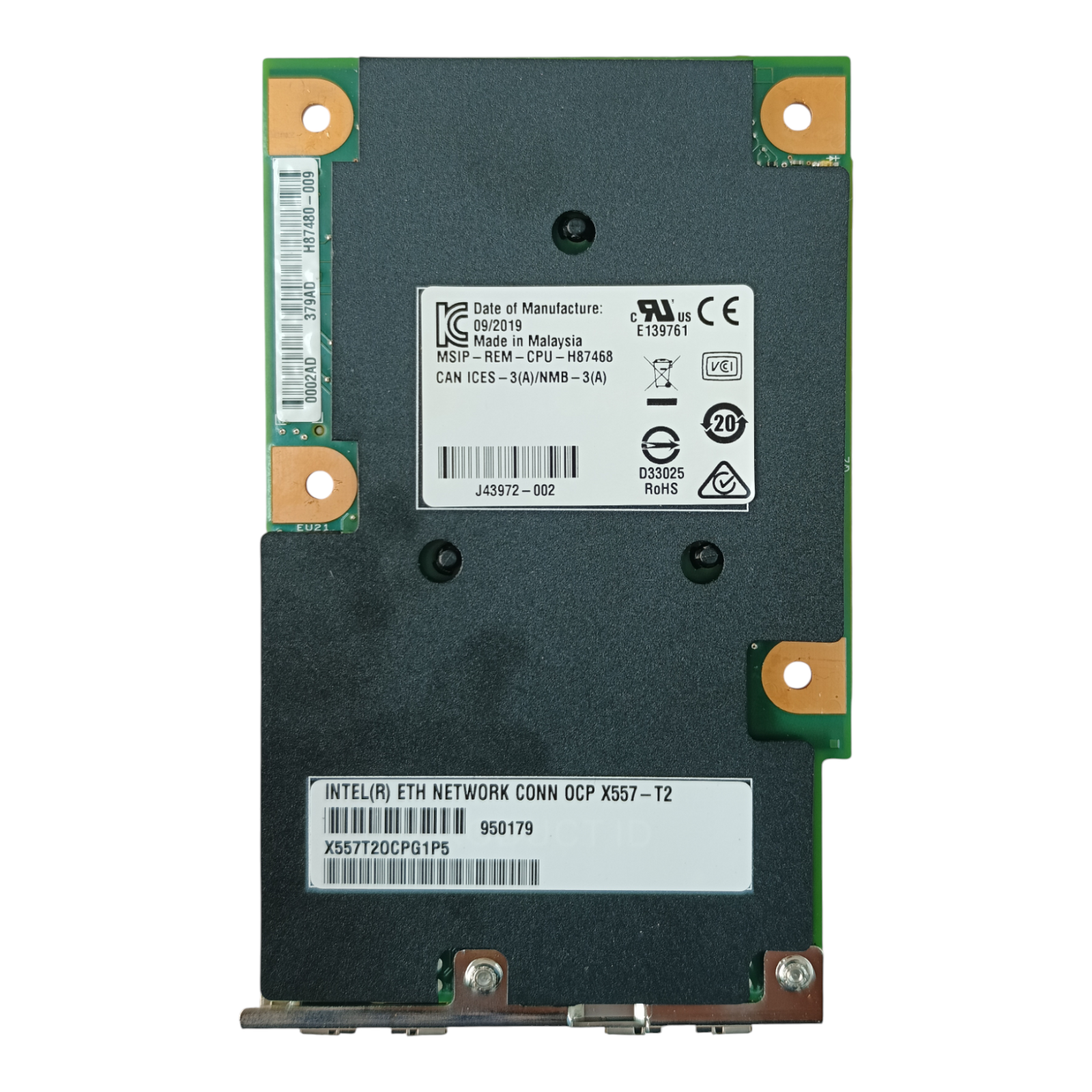 Intel X557-T2 Dual-Port 10GbE Ethernet Network Adapter | P/N X557T20CPG1P5