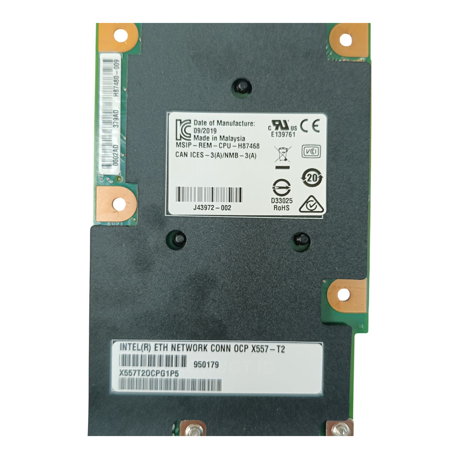 Intel X557-T2 Dual-Port 10GbE Ethernet Network Adapter | P/N X557T20CPG1P5