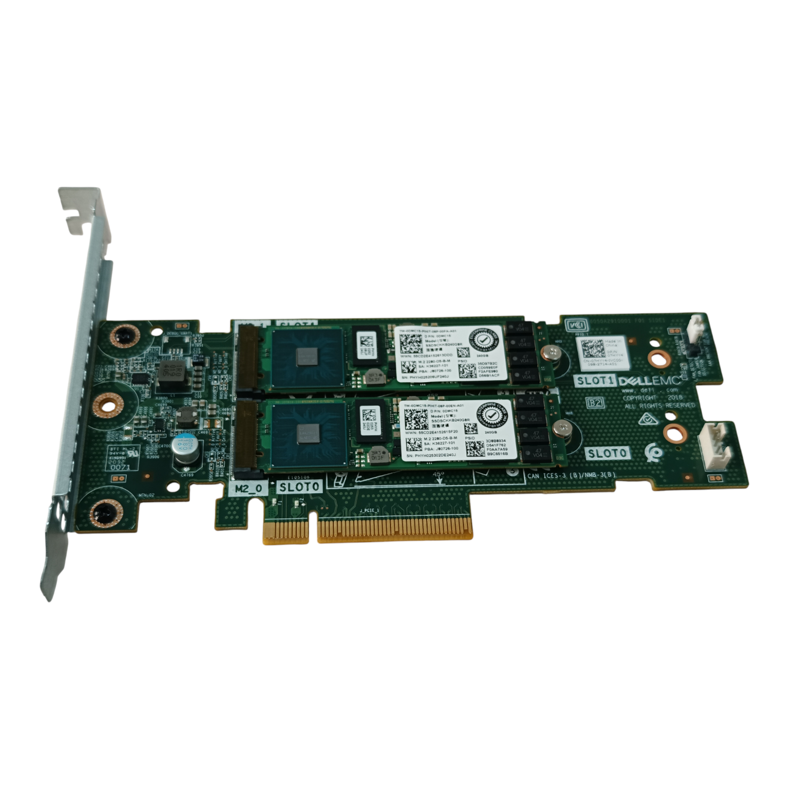 Dell PCIe to M.2 BOSS Adapter Card (07HYY4) + 2× 240GB M.2 SSDs | Boot Optimized Storage Solution