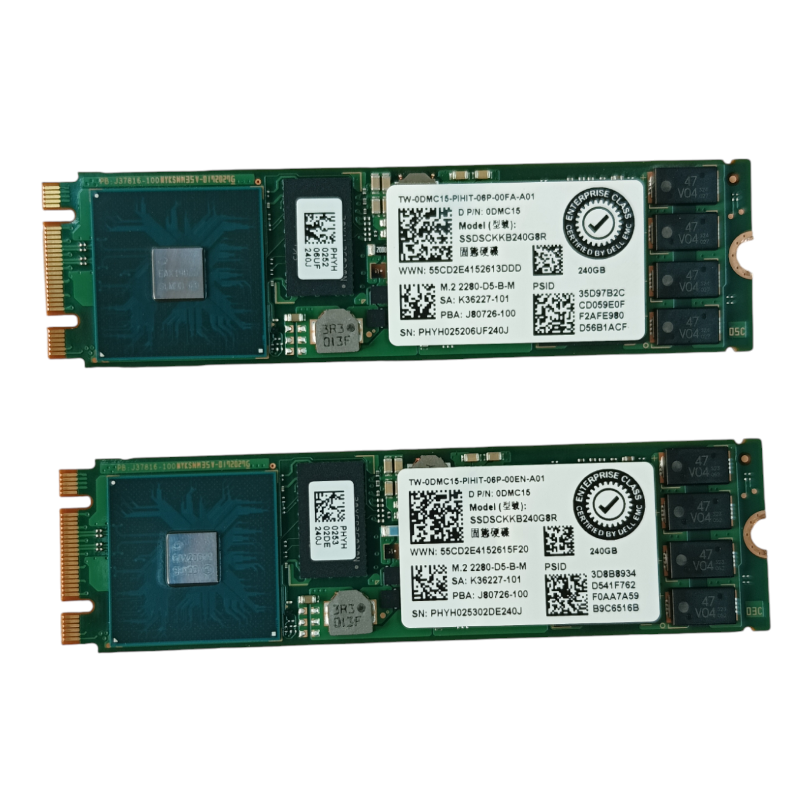 Dell PCIe to M.2 BOSS Adapter Card (07HYY4) + 2× 240GB M.2 SSDs | Boot Optimized Storage Solution