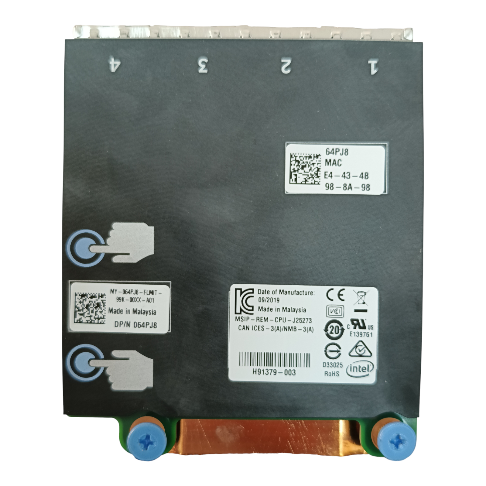 Dell 064PJ8 Intel X550-T4 Quad-Port 10Gb RJ-45 Network Daughter Card | Server NIC Adapter