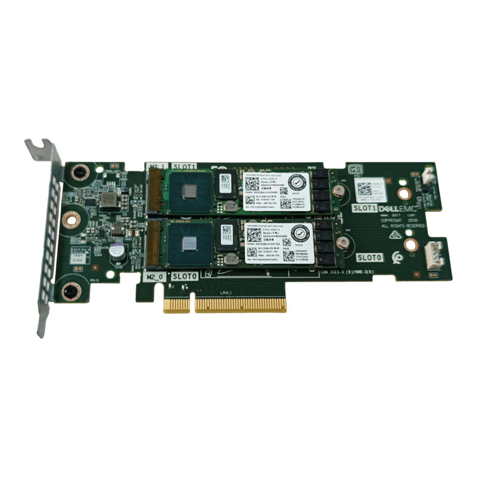 Dell 03JT49 BOSS-S1 Boot Optimized Storage Adapter with 2x 240GB M.2 SSDs