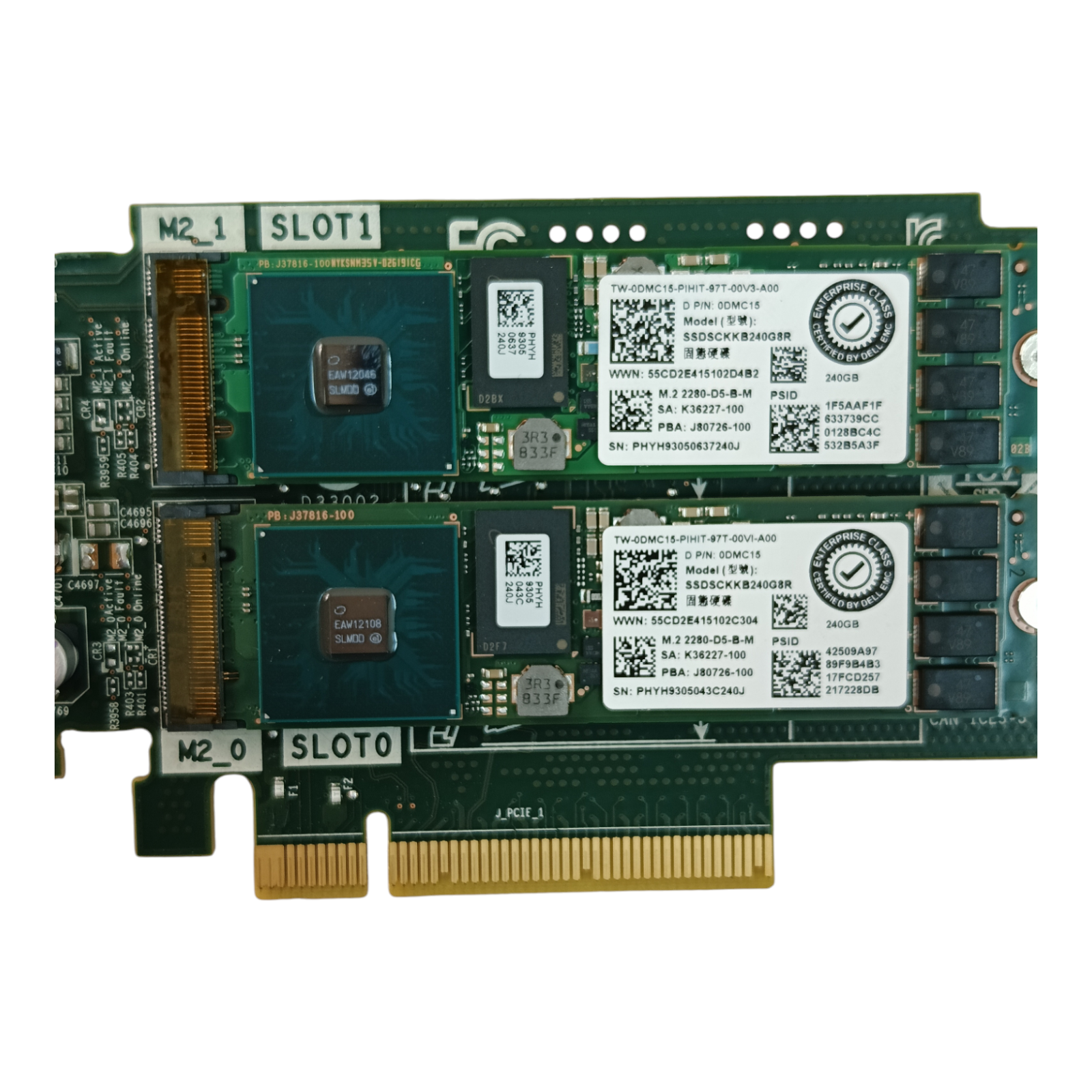 Dell 03JT49 BOSS-S1 Boot Optimized Storage Adapter with 2x 240GB M.2 SSDs