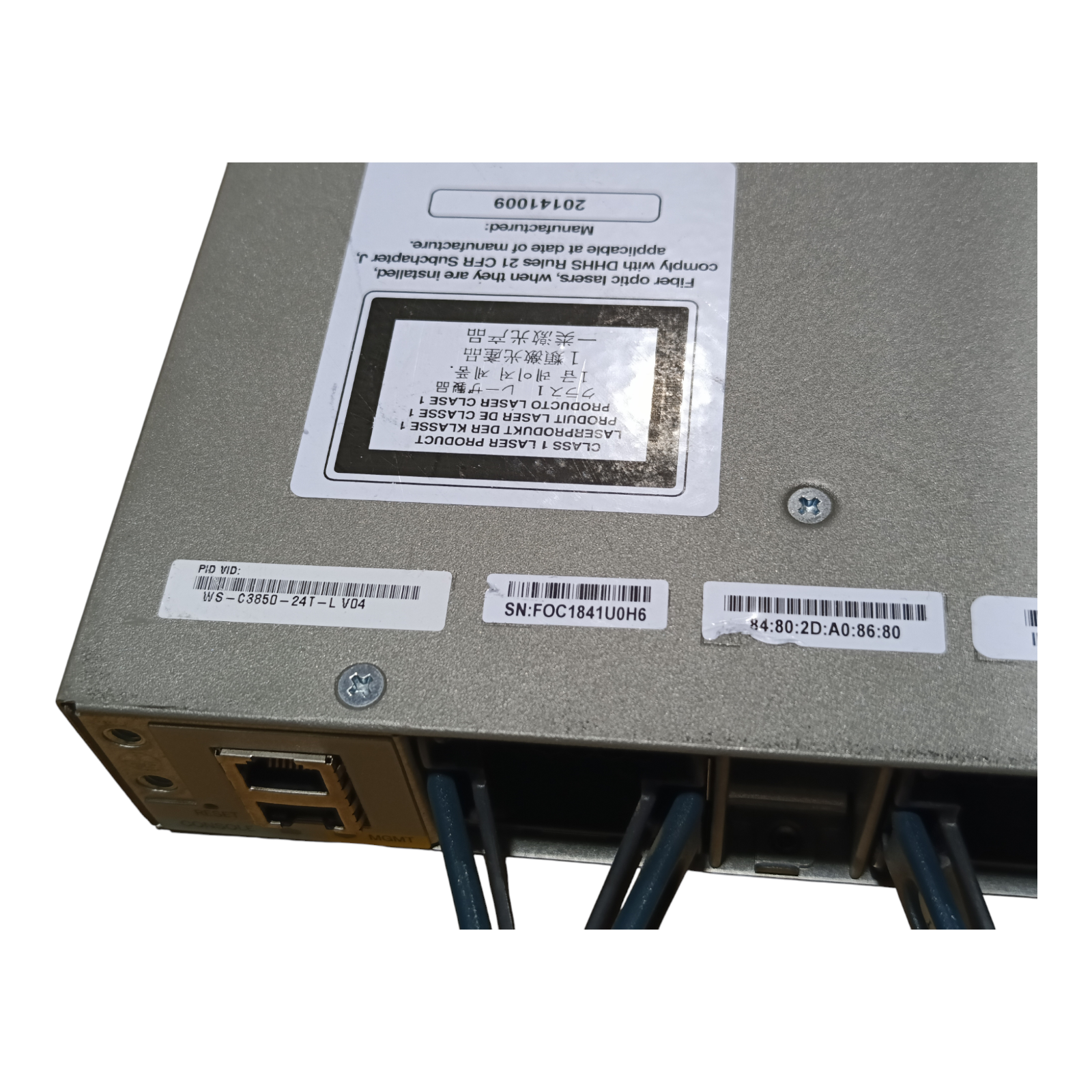 Cisco WS-C3850-24T-L 24-Port Gigabit Ethernet Switch | Enterprise Layer 3 Network Switch