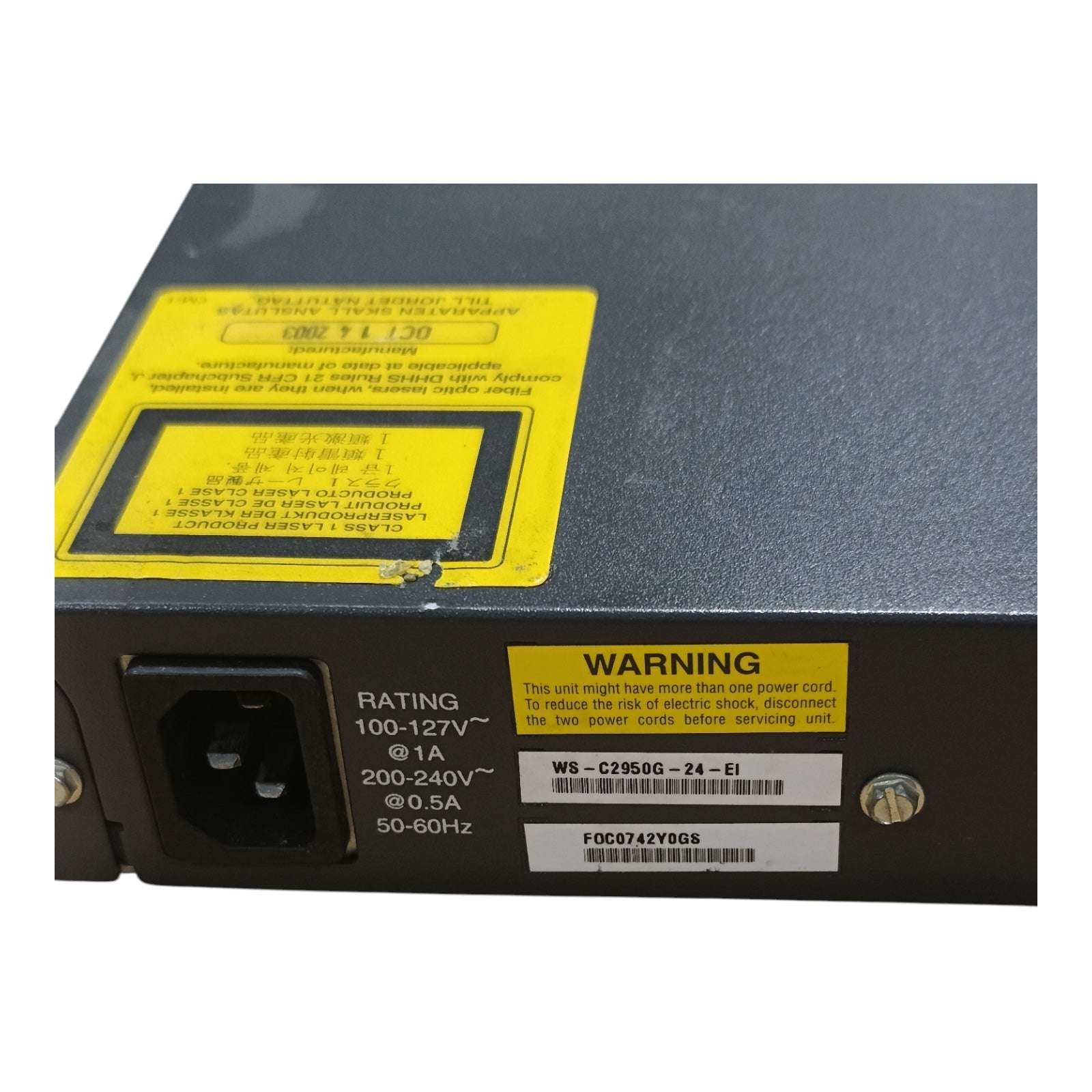 Cisco WS-C2950G-24-EI Catalyst Switch | 24-Port 10/100 Ethernet + 2 Gigabit Uplink | Managed Enterprise Switch