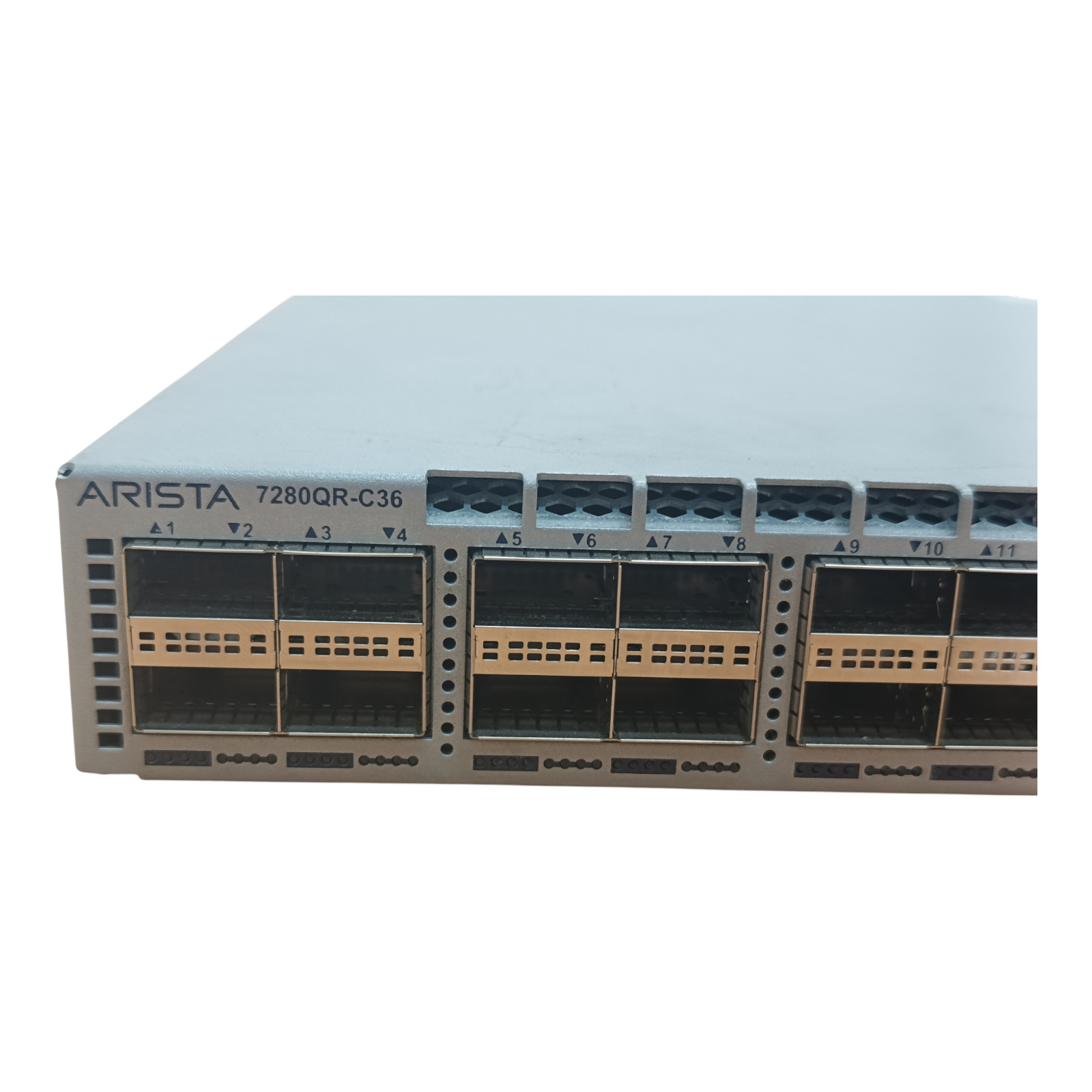 Arista DCS-7280QR-C36-M-F Switch | 24x40GbE QSFP+ & 12x100GbE QSFP28 | Front-to-Rear Airflow, Dual AC PSU