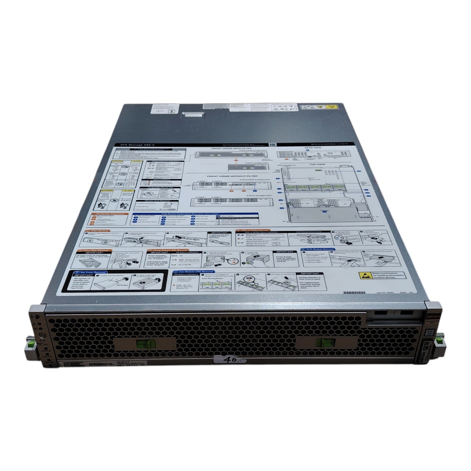 Oracle ZFS Storage ZS5-2 | 2U Enterprise Storage Appliance | 40GbE Networking | SAS-3 Controller | Redundant PSU