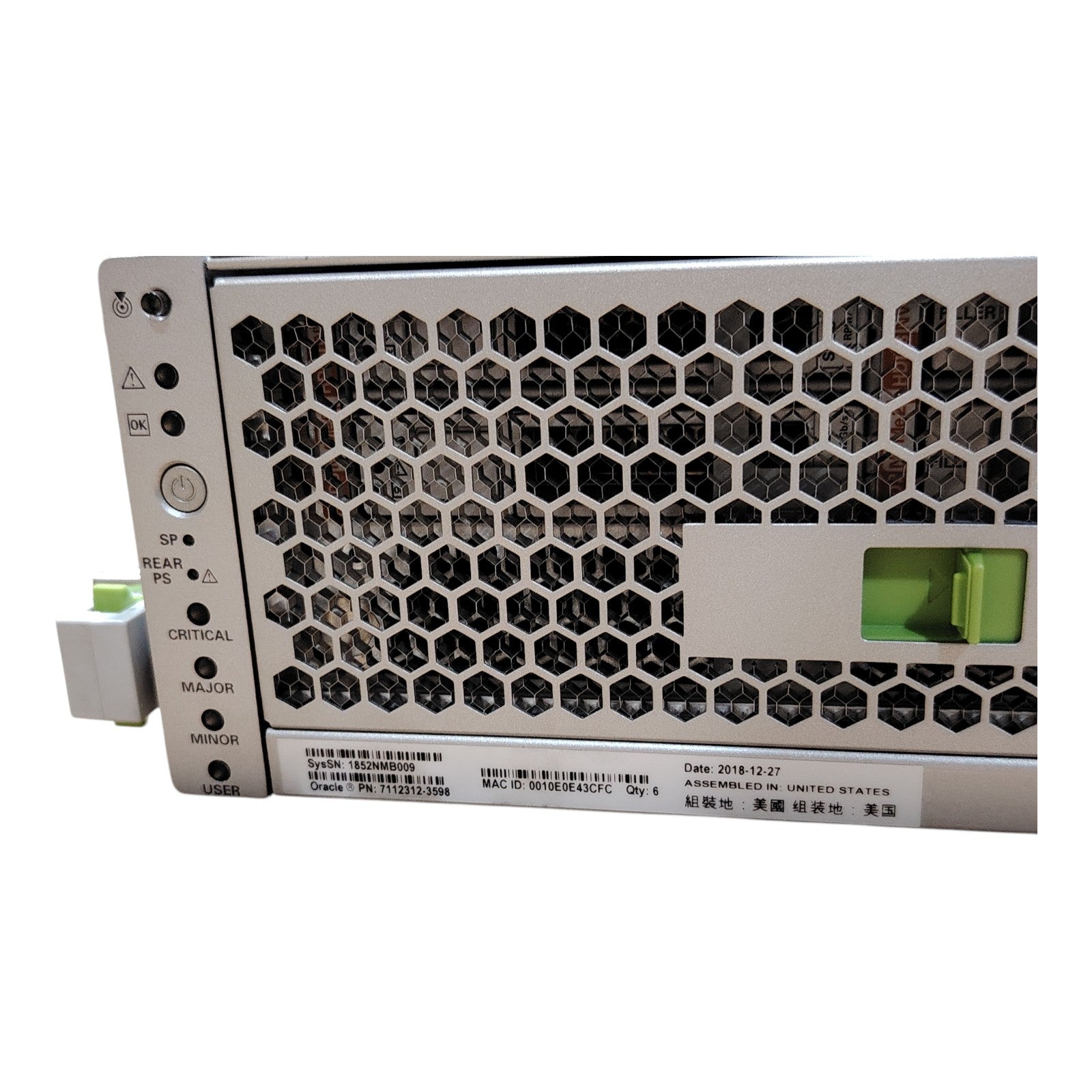 Oracle ZFS Storage ZS5-2 | 2U Enterprise Storage Appliance | 40GbE Networking | SAS-3 Controller | Redundant PSU