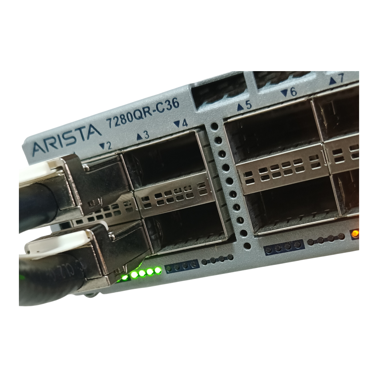 Arista DCS-7280QR-C36-M-F Switch | 24x40GbE QSFP+ & 12x100GbE QSFP28 | Front-to-Rear Airflow, Dual AC PSU
