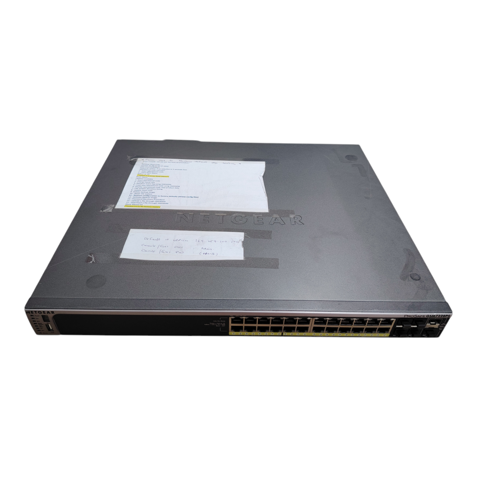 NETGEAR GSM7228PS 24-Port PoE Gigabit Managed Switch with 4 SFP & 2 SFP+ Uplinks