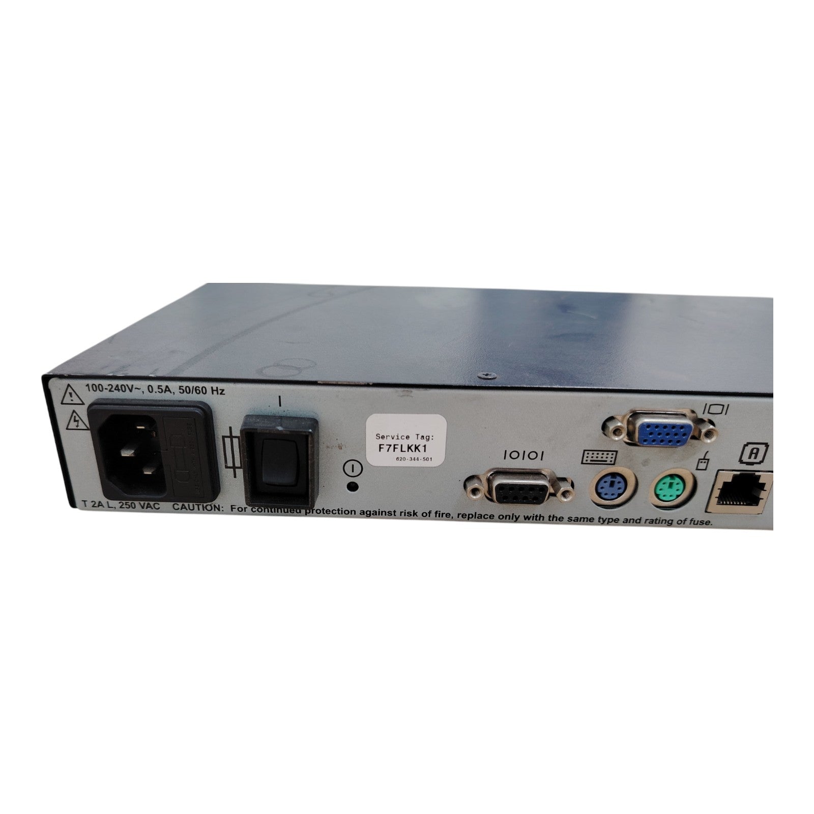 Dell PowerEdge 180AS 8-Port KVM Console Switch – Rackmount 1U (P/N: 0F622J / F622J)