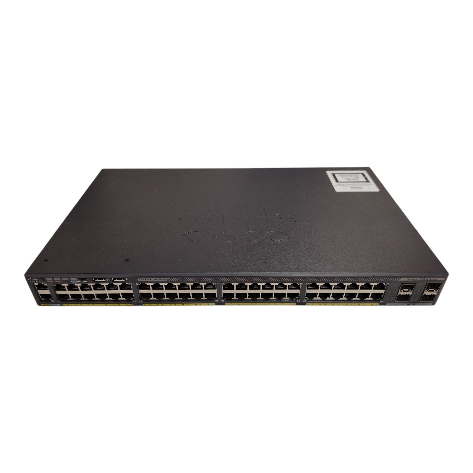 Cisco Catalyst WS-C2960X-48TS-L 48-Port Gigabit Managed Switch with 4 SFP Uplinks – LAN Base IOS