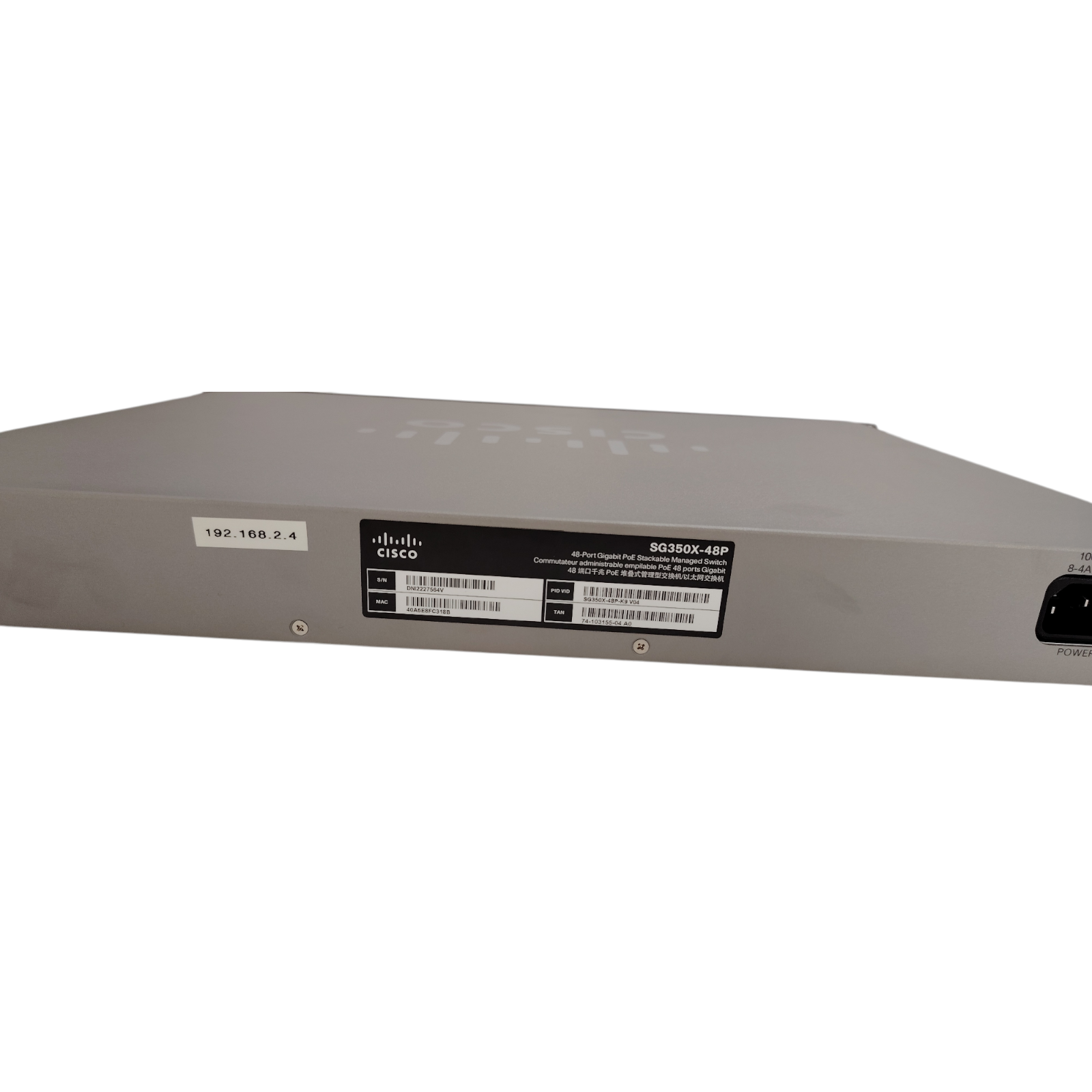 Cisco SG350X-48P-K9 48-Port Gigabit PoE+ Stackable Managed Network Switch with 10G Uplinks