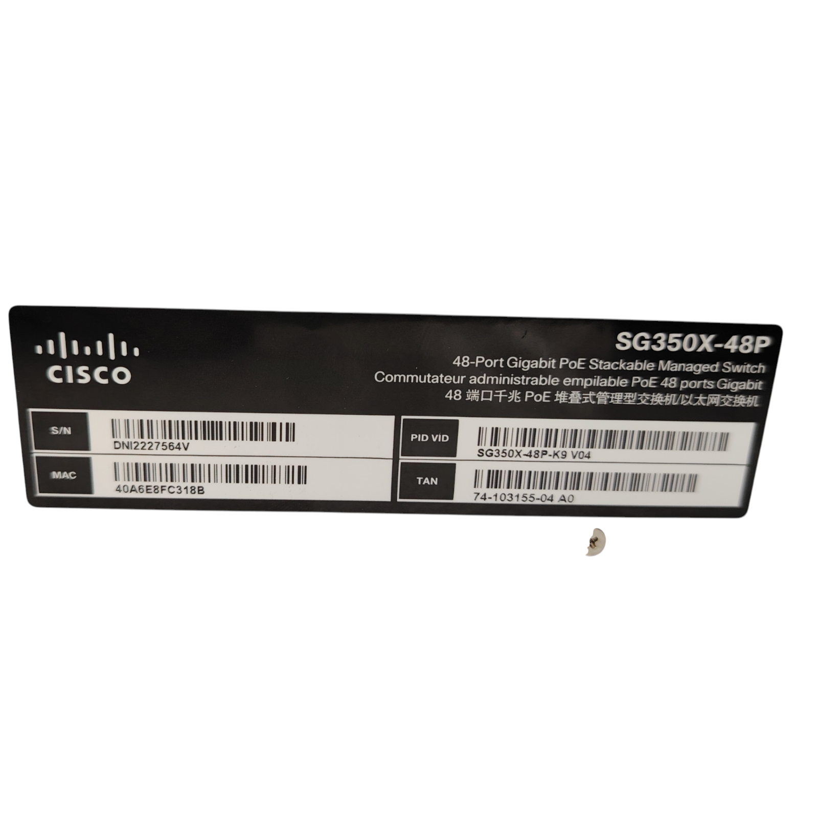 Cisco SG350X-48P-K9 48-Port Gigabit PoE+ Stackable Managed Network Switch with 10G Uplinks