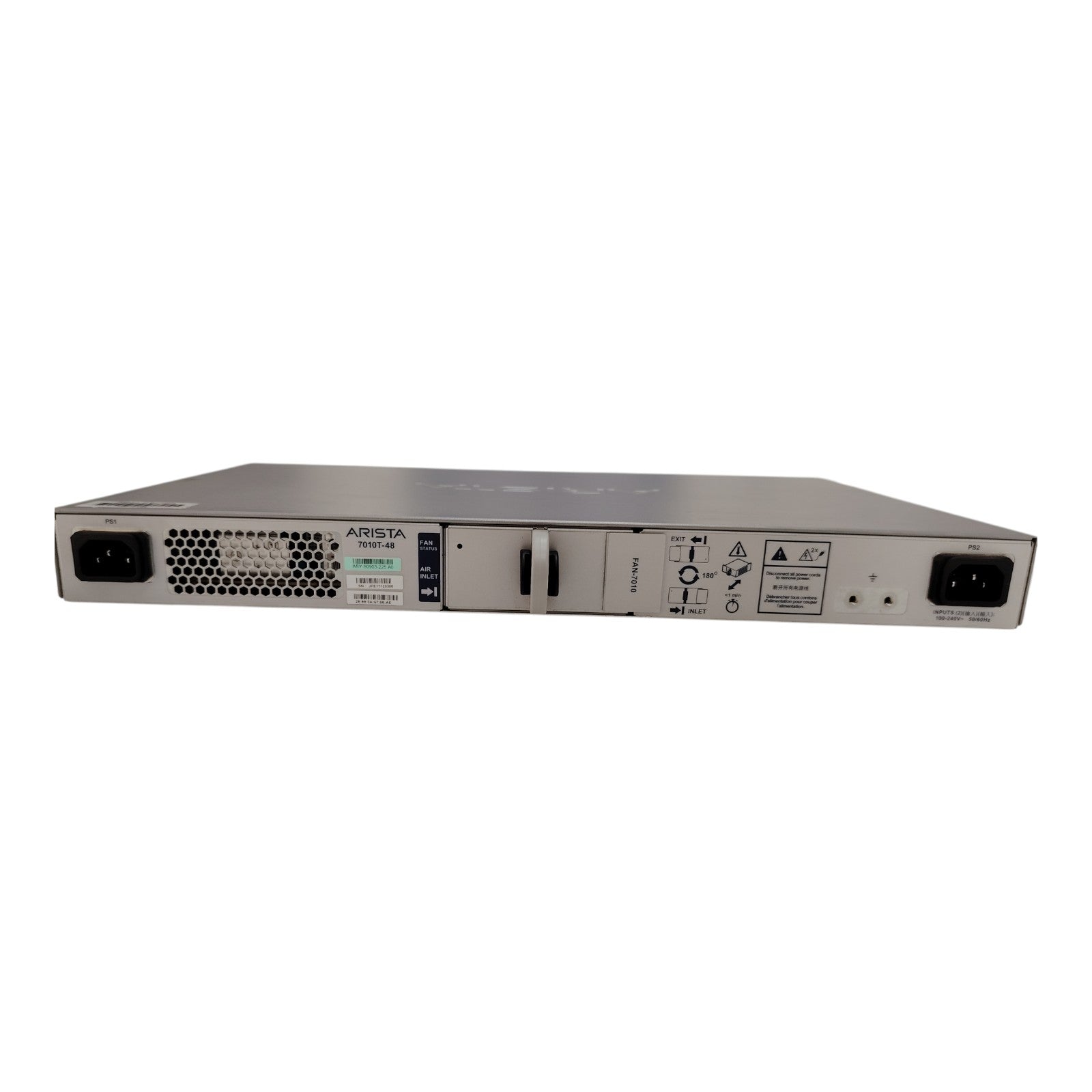 Arista DCS-7010T-48 Gigabit Ethernet Switch | 48x 1GbE Ports + 4x 10GbE SFP+ | Layer 2/3 | 1U Rackmount | Redundant PSU