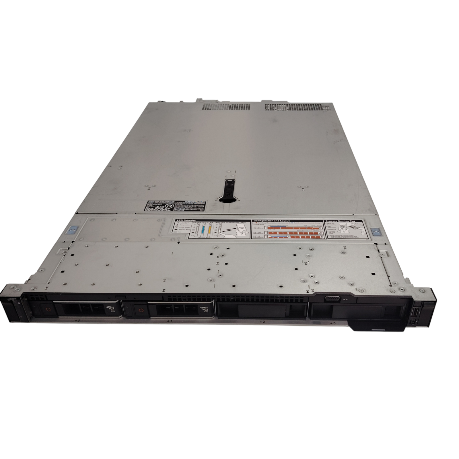 Dell R6515 1U Rack Server | AMD EPYC 7232P | 32GB DDR4 RAM | 2X 480GB SSD | Dual 550W PSU