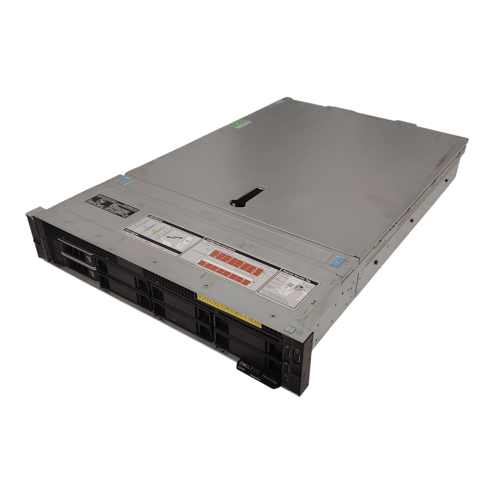 Dell PowerEdge R740 (3.5") 2U Rackmount Server – 2× Xeon Gold 6238M, 192GB DDR4 ECC RAM, 240GB SSD, RAID, 750W PSUs