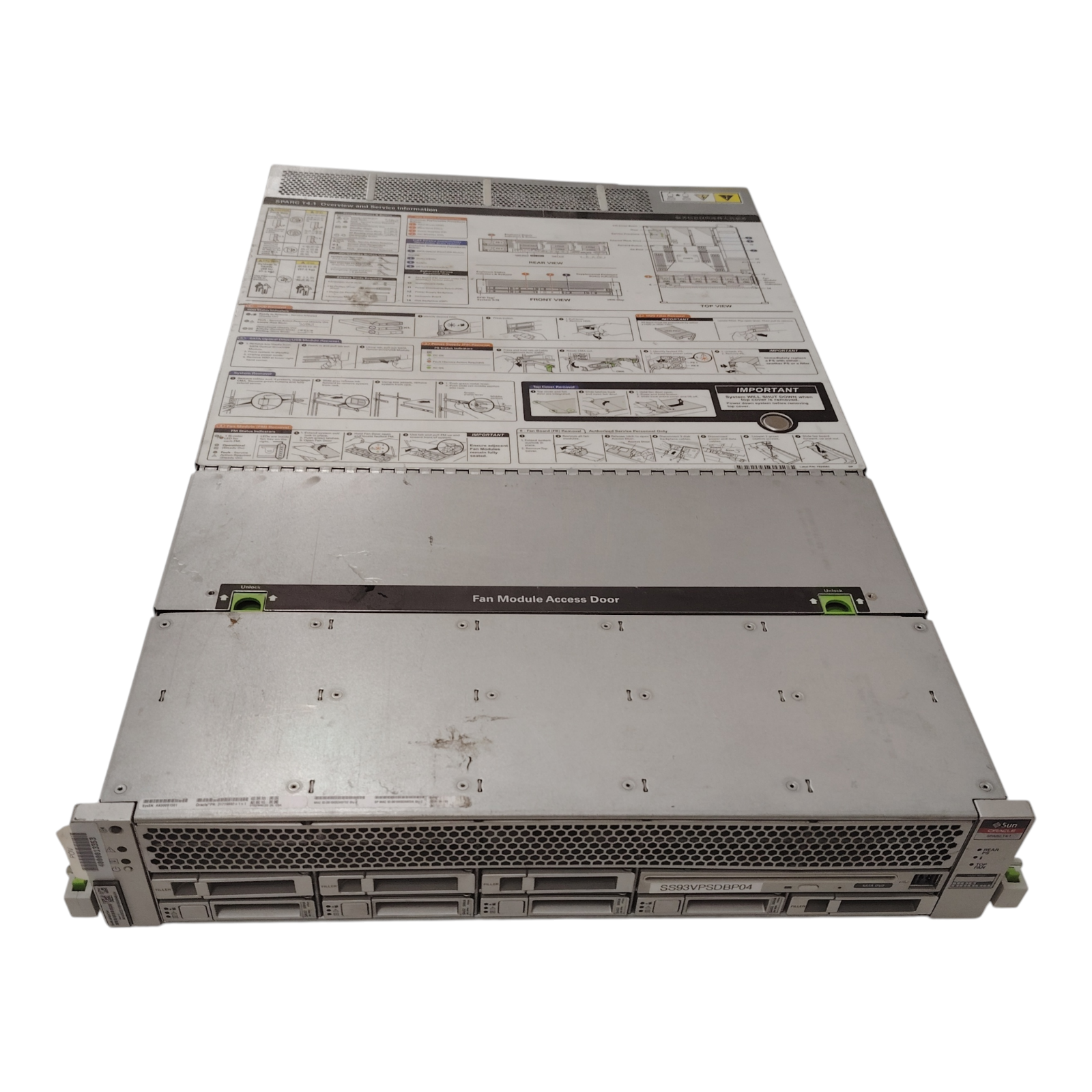 Oracle SPARC T4-1 Server 1x SPARC T4 CPU 32GB RAM, 4x 300GB HDD, HBA, Riser, 2x