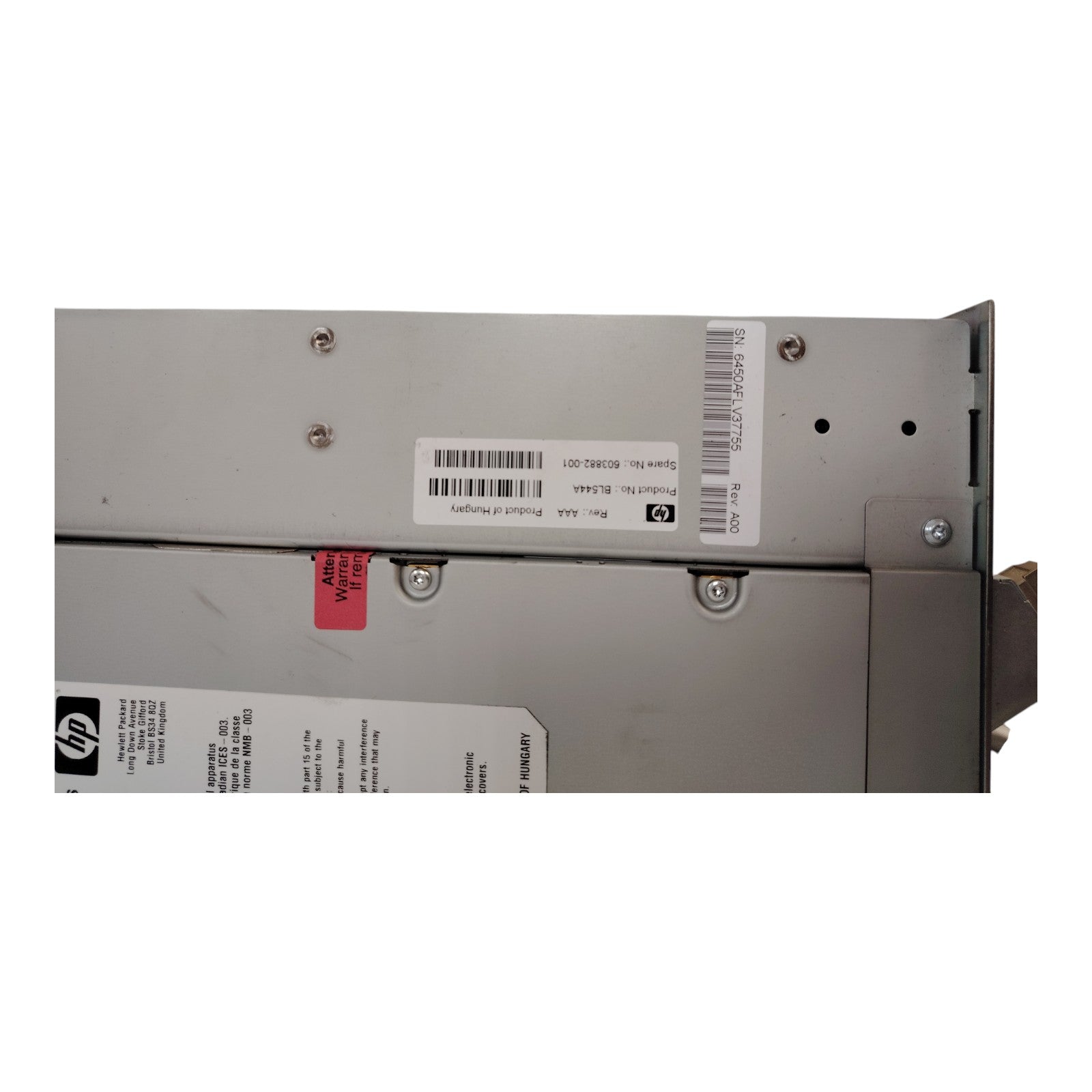 HP 1/8 G2 Tape Autoloader | LTO-5 Ultrium Fibre Channel Tape Drive | BL544A BRSLA-0903-DC |