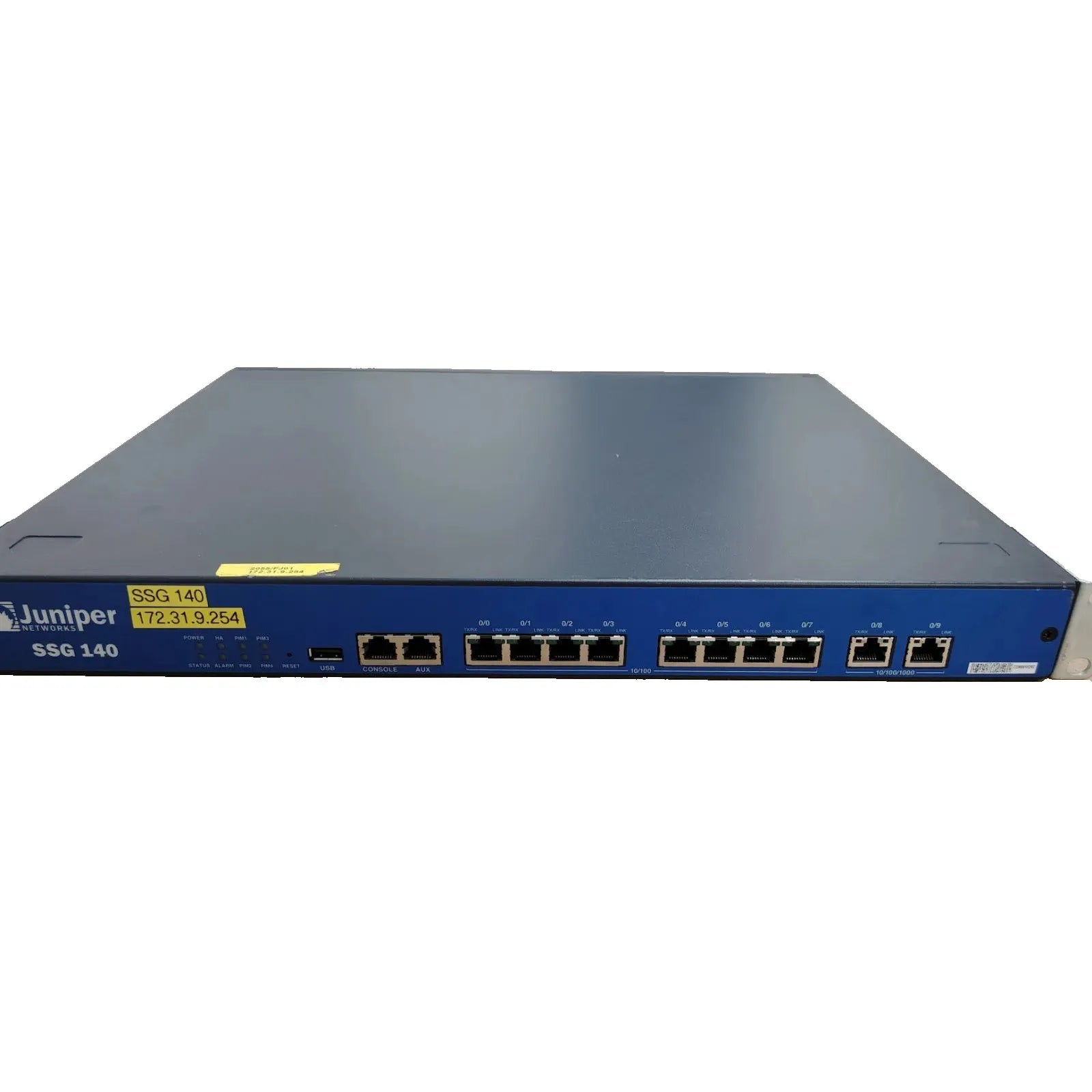 Juniper SSG-140-SH Secure Services Gateway | 8x Fast Ethernet + 2x Gigabit LAN Firewall VPN Router