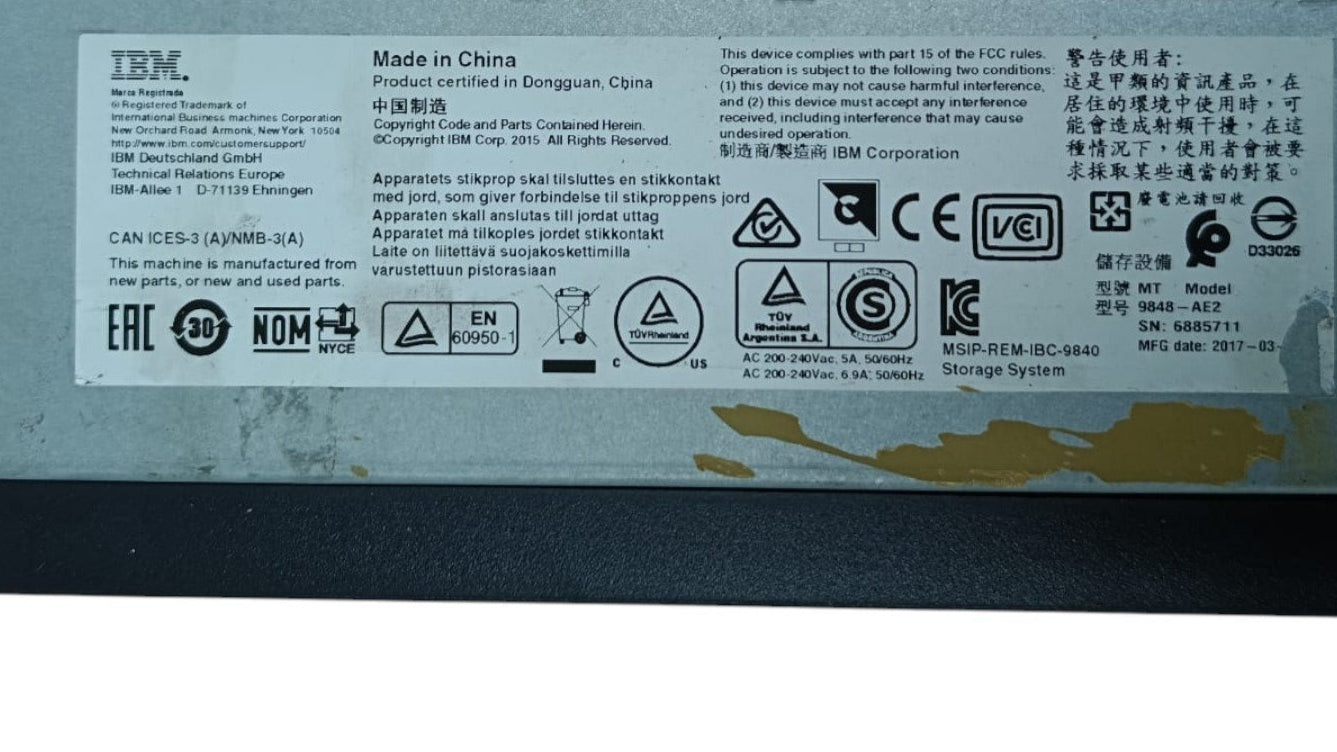 IBM FlashSystem V9000 Enterprise Flash Storage System | 14.4TB MicroLatency Modules | Redundant Power