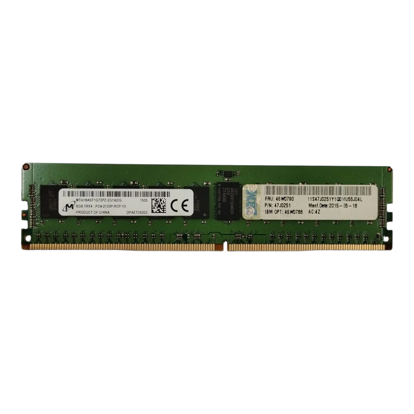 IBM Micron 8GB DDR4 2133MHz PC4-17000 1Rx4 Server Memory | MTA18ASF1G72PZ-2G1A2