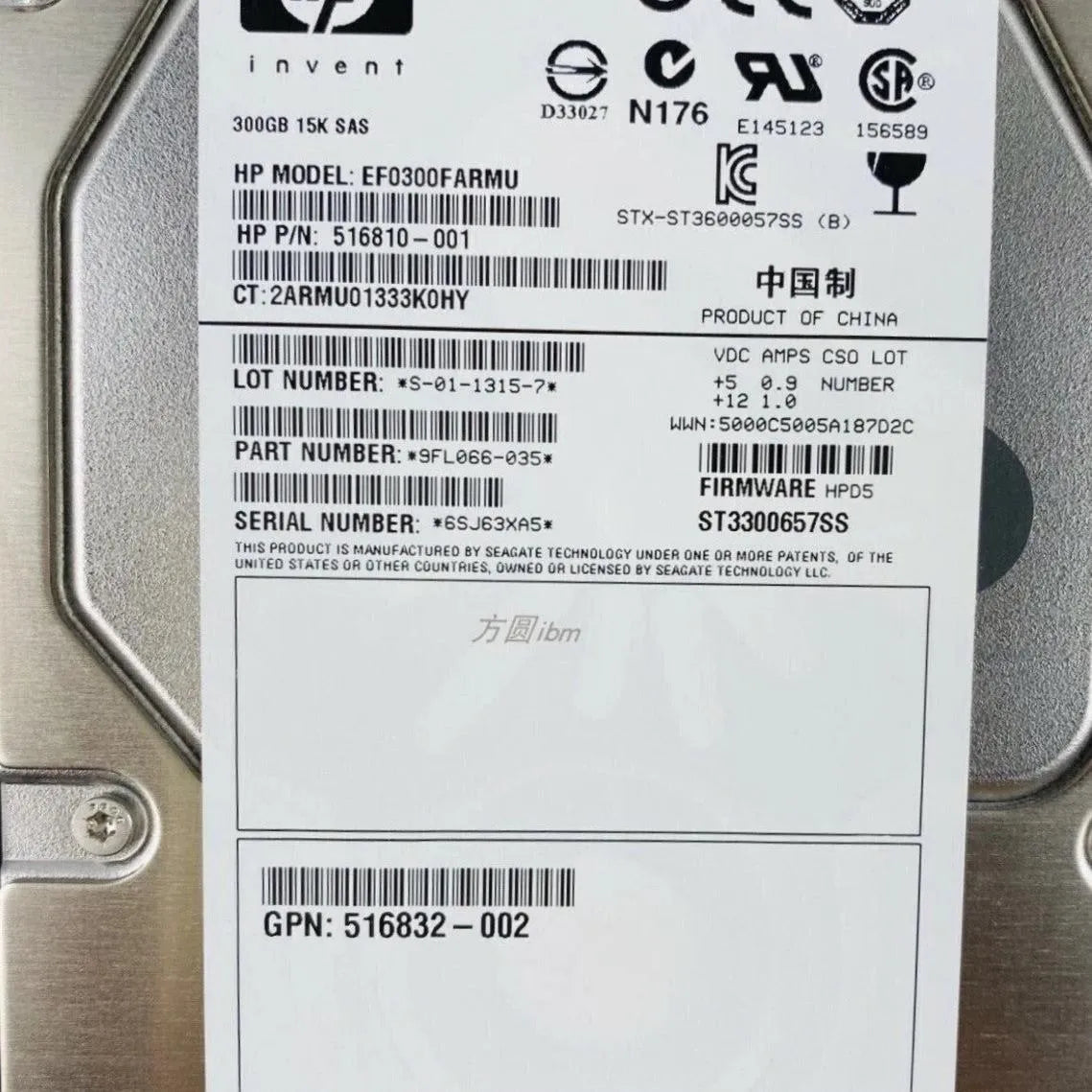 lot of 148 HP (516810-001) 300GB 15K RPM 3.5" SAS HDD