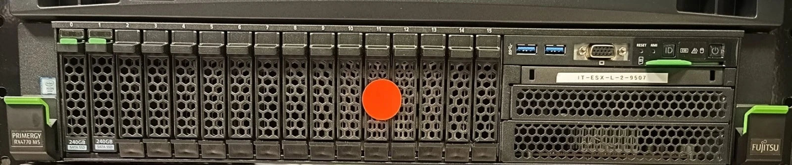Fujitsu PRIMERGY RX4770 M5 2U Rackmount Server – 240GB SSDs, 10GbE NIC, RAID Controller, Dual 1600W PSUs