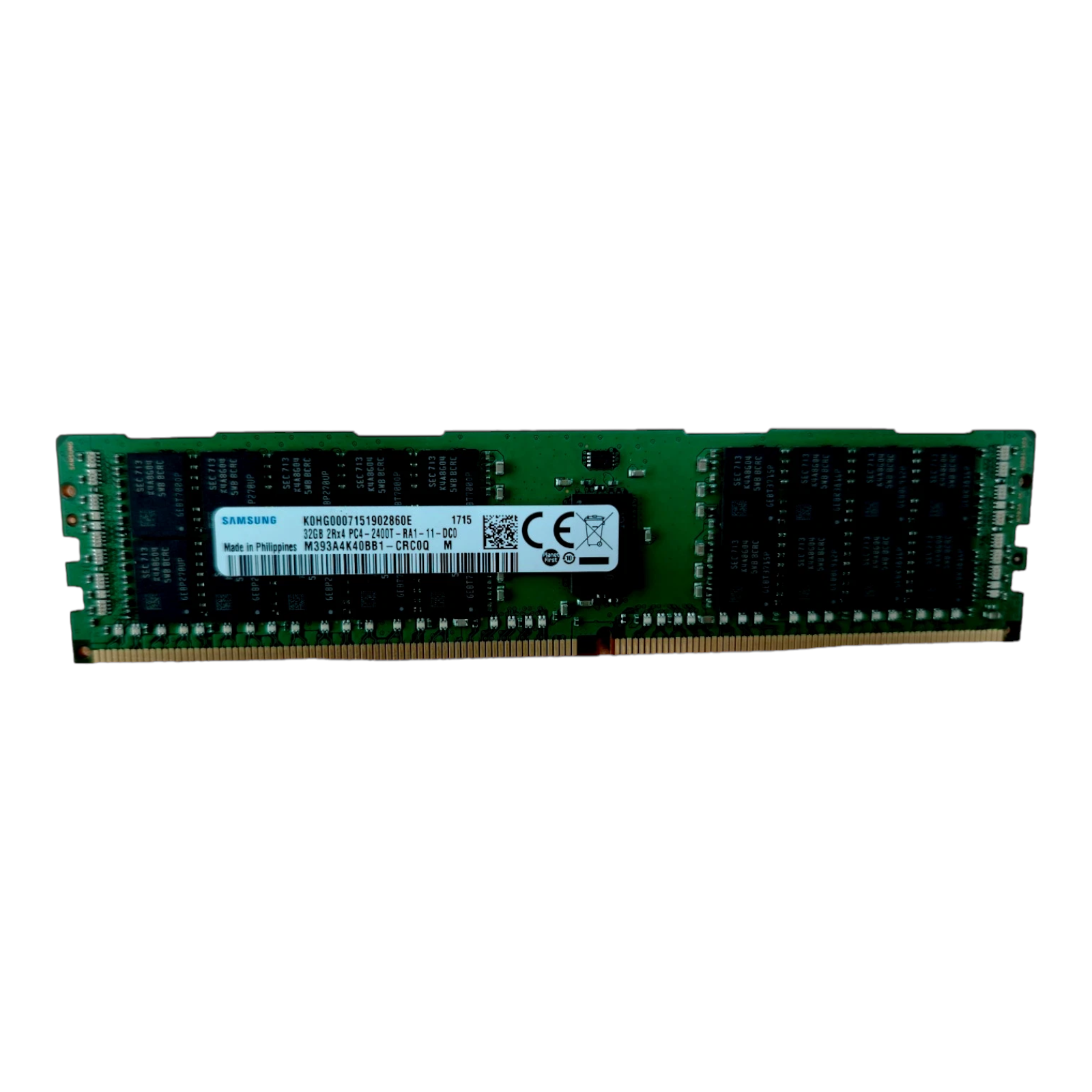 Samsung 32GB DDR4 2400T RDIMM ECC Server Memory – 2Rx4 PC4-19200 M393A4K40BB1-CRC