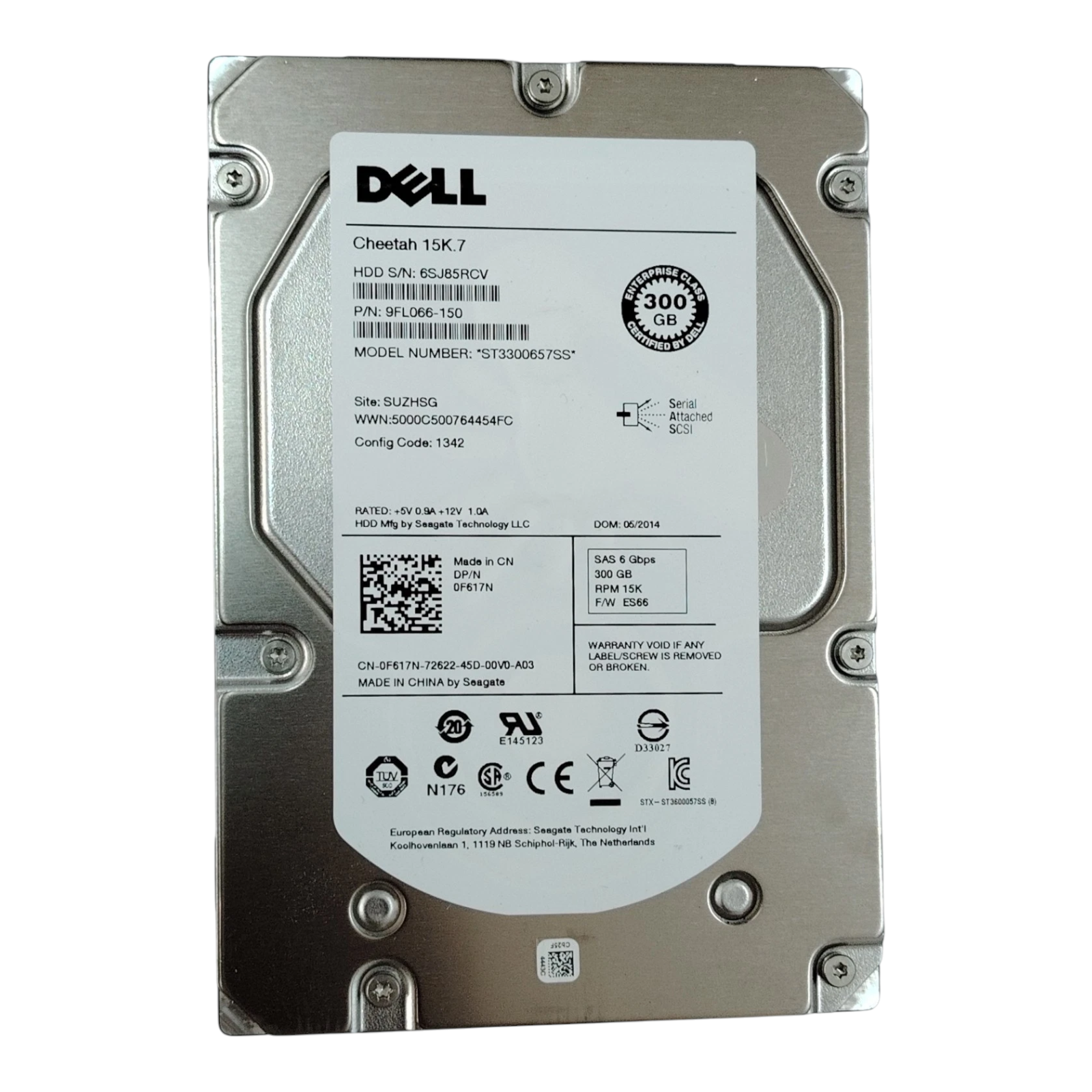 Dell 300GB 15K RPM 3.5" SAS HDD – ST3300657SS / 0F617N (Enterprise Hard Drive, W/O Caddy)