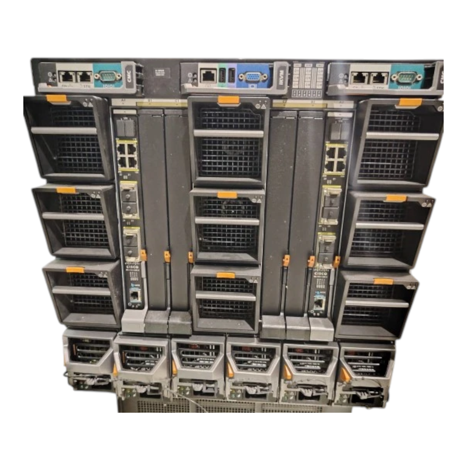 Dell PowerEdge M1000e Blade Server – 3× M620 Blades, Dual Xeon E5-2697 v2, 192GB RAM, 6× 2700W PSUs