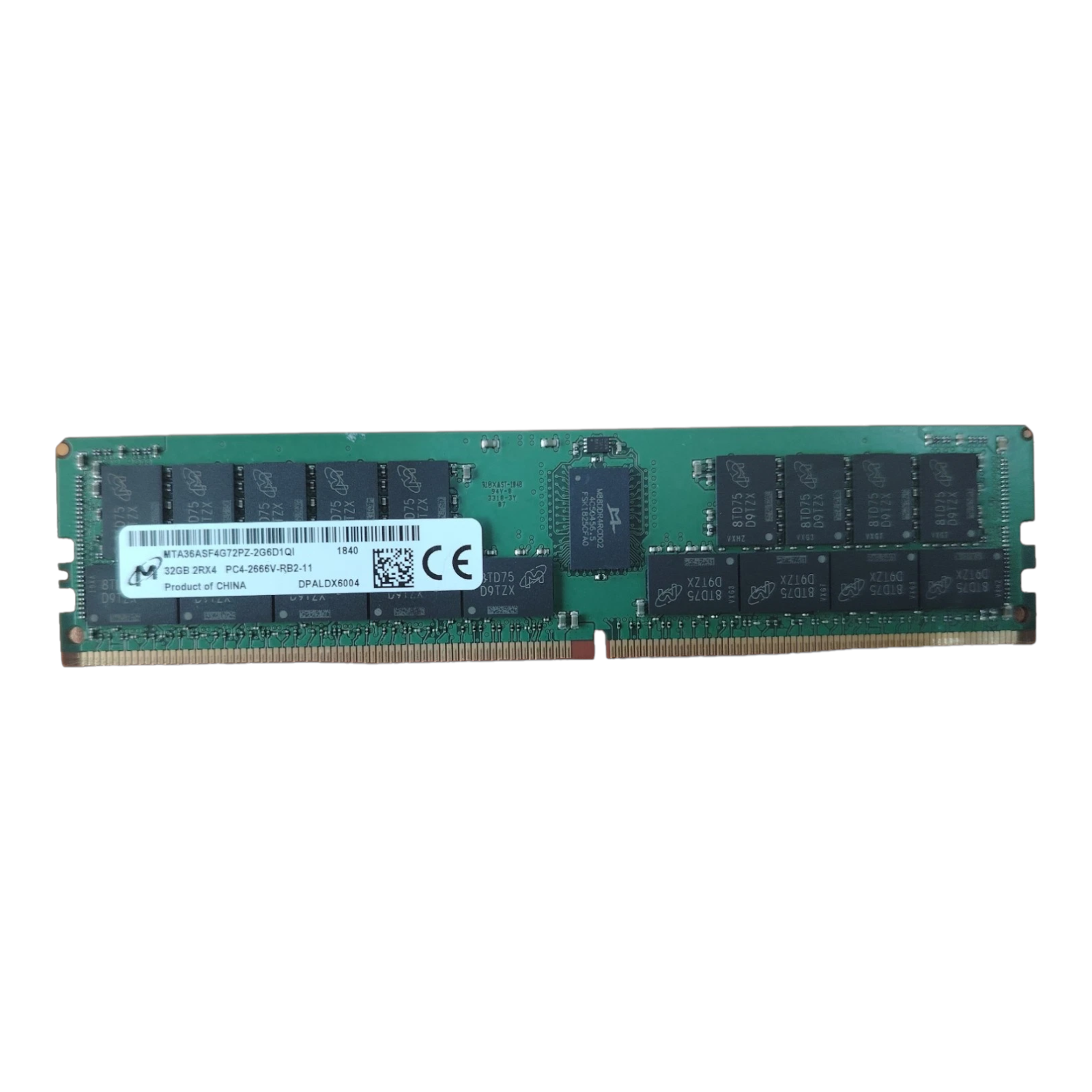 Micron 32GB DDR4-2666 ECC RDIMM Server Memory | MTA36ASF4G72PZ-2G6D1 Registered DIMM