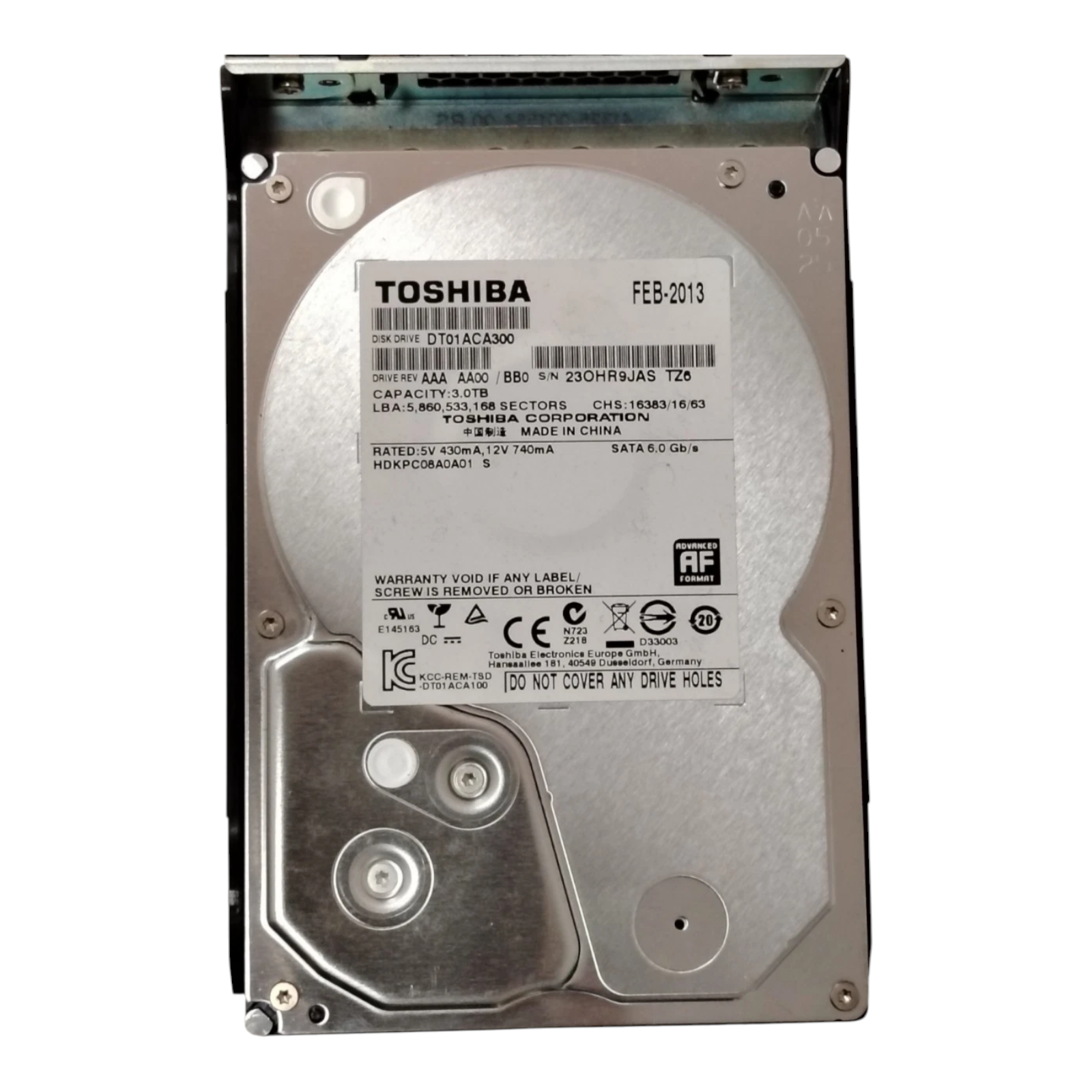 Toshiba 3TB 7200RPM SATA 6Gb/s 3.5" Desktop Hard Drive (DT01ACA300)