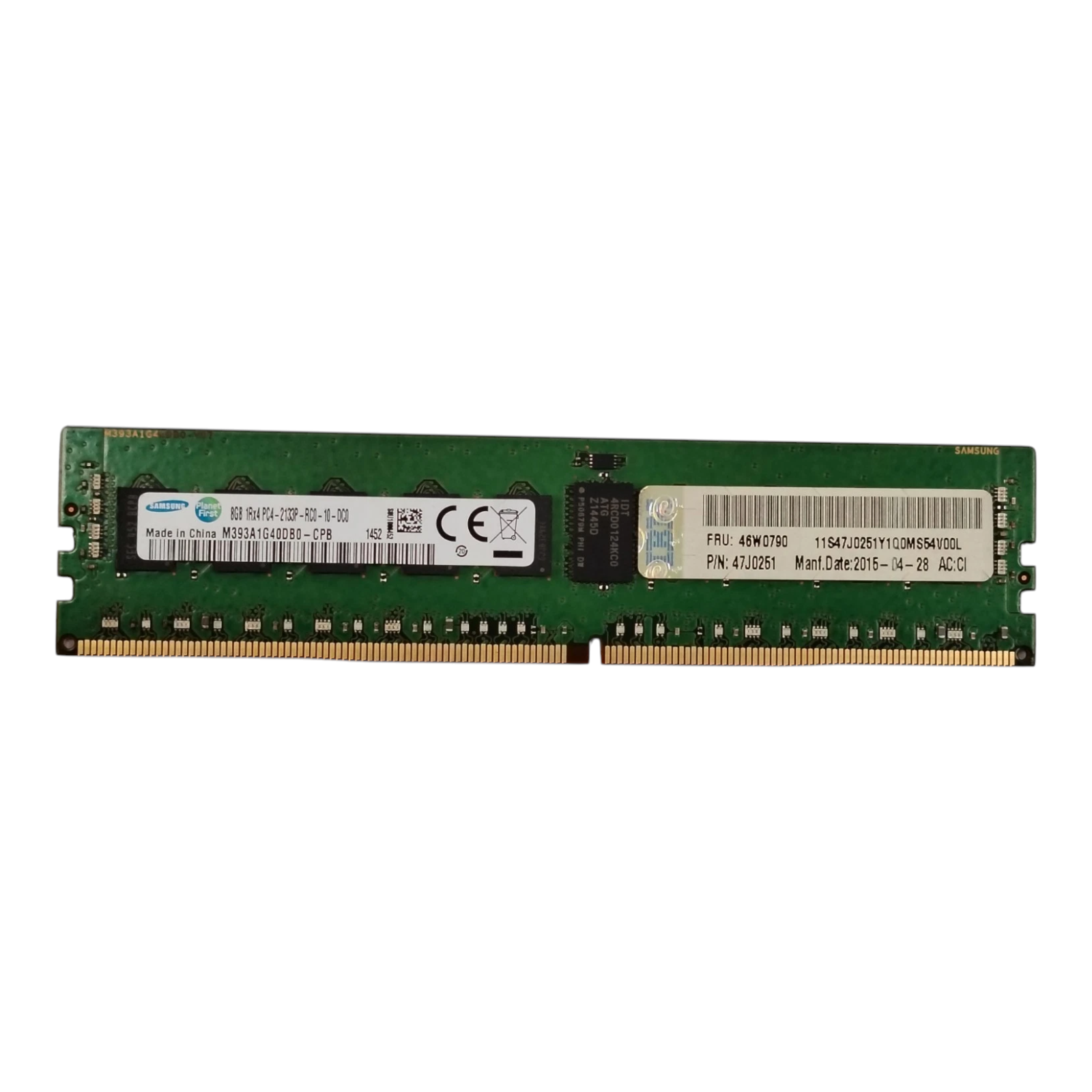 IBM Samsung 8GB DDR4 2133MHz PC4-17000 1Rx4 ECC Server Memory | M393A1G40DB0-CPB 47J02