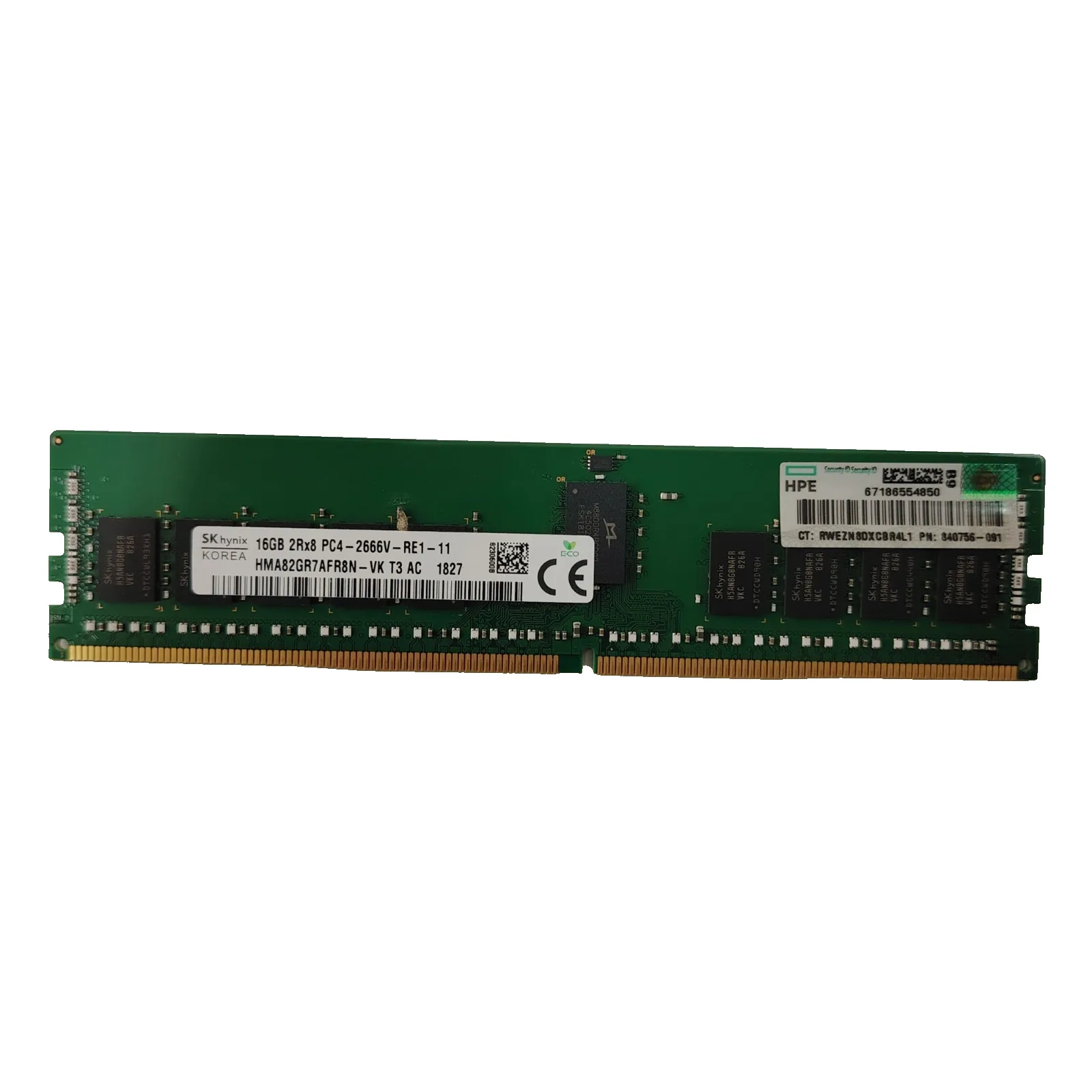 4PCS X HP SK Hynix 16GB DDR4 2666MHz ECC Server RAM HMA82GR7AFR8N-VK 840756-091
