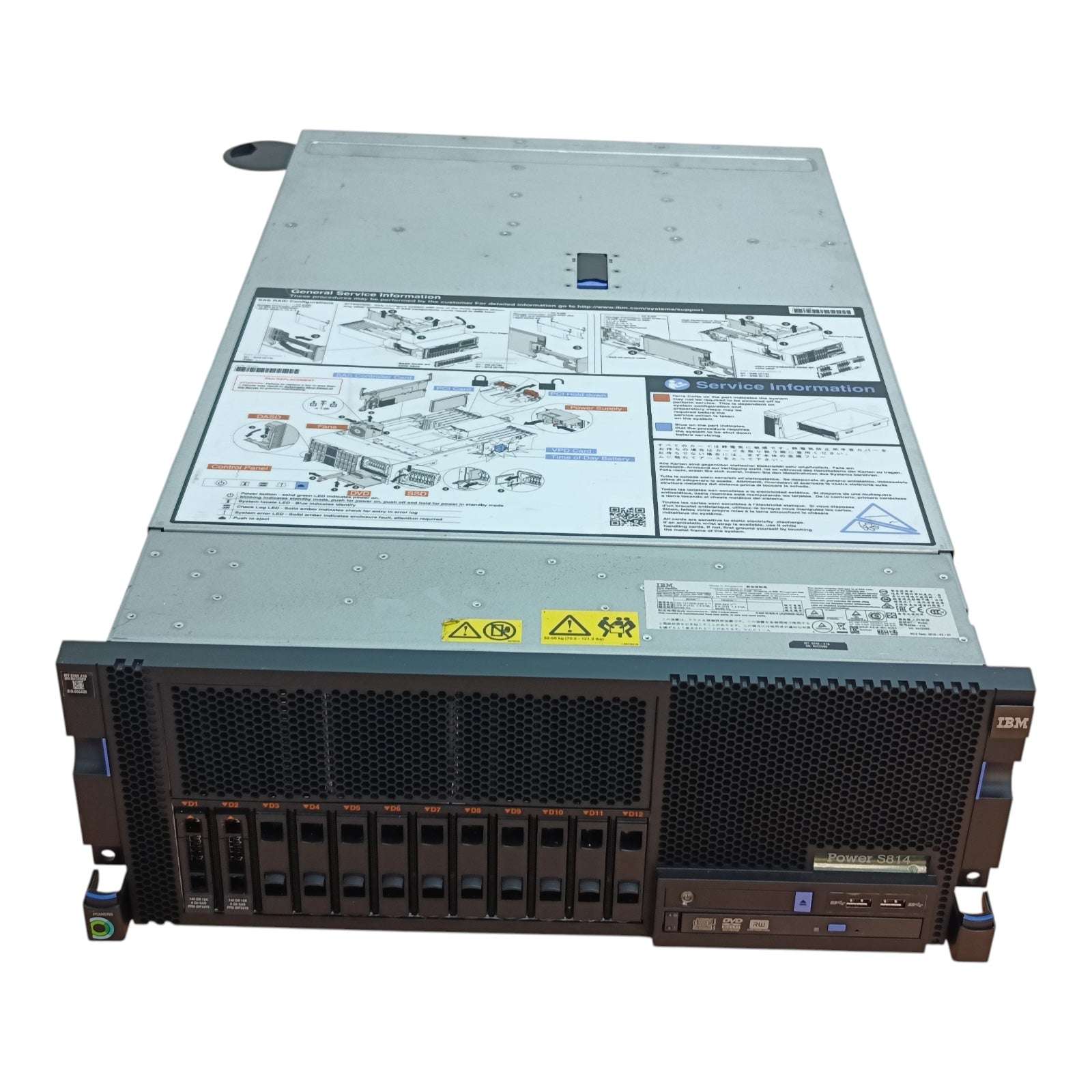 IBM Power S814 8286-41A Server | 2x 146GB HDD | 4-Port 1GbE NIC | 2x 8Gb FC Cards | Dual 1400W PSU