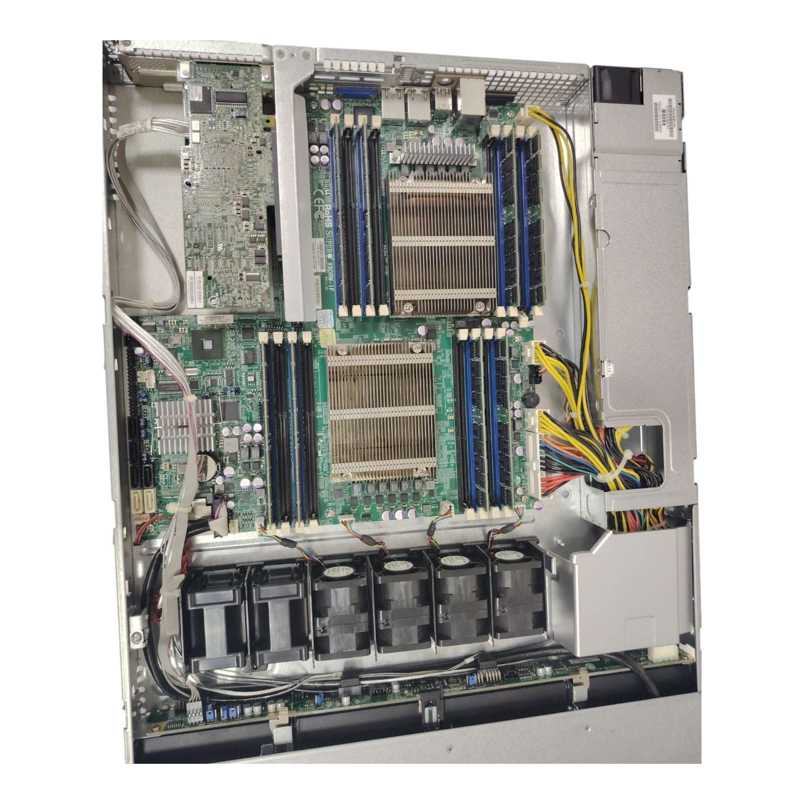 Supermicro CSE-815 1U Rackmount Server | 2x Intel Xeon E5-2620 | 128GB RAM | 4x 1.2TB SSD | RAID, Riser, NIC