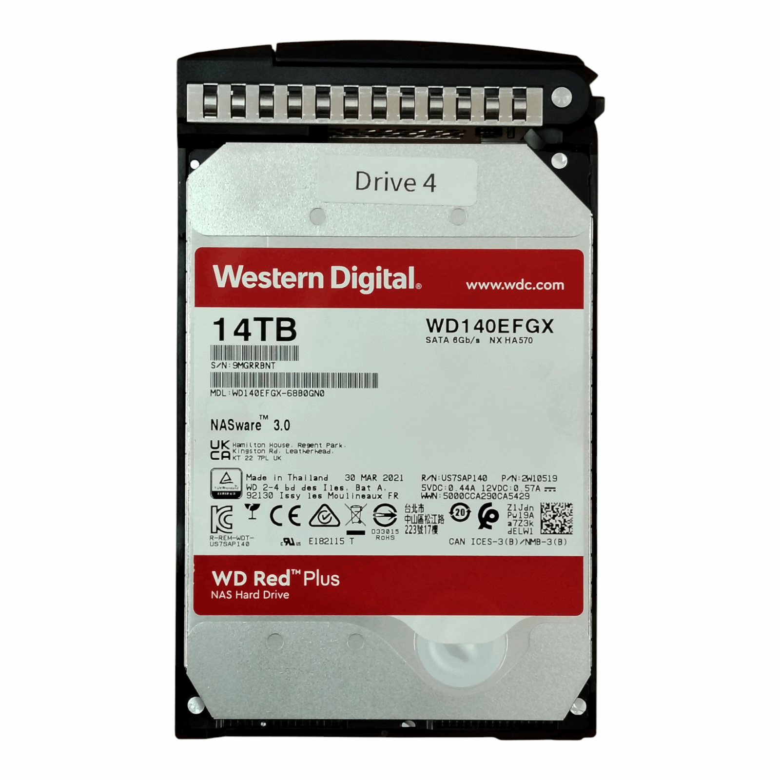 Western Digital WD140EFGX 14TB Red Plus NAS Hard Drive | 3.5" SATA 6Gb/s | WD140EFGX-68B0GN0  2W10519