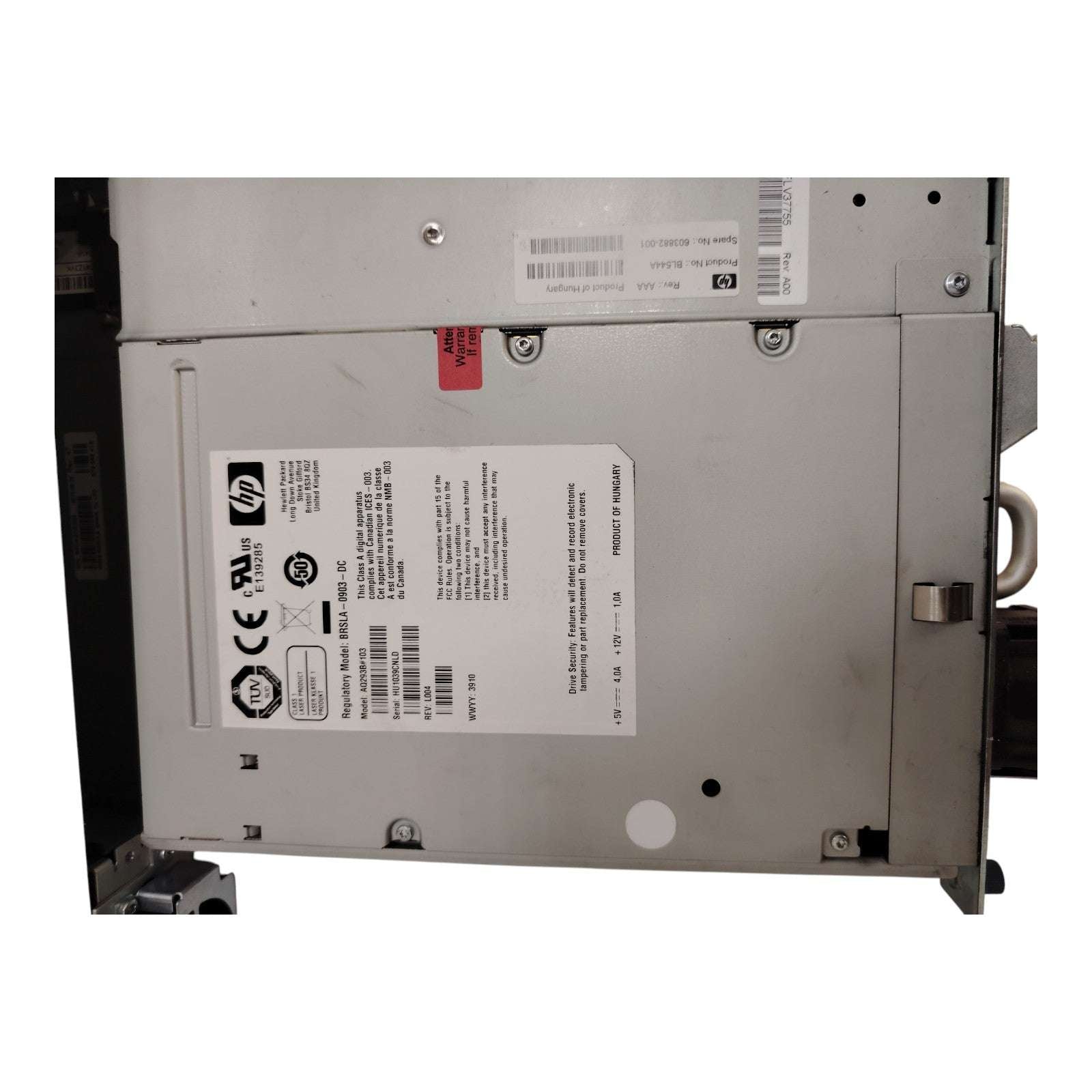 HP 1/8 G2 Tape Autoloader | LTO-5 Ultrium Fibre Channel Tape Drive | BL544A BRSLA-0903-DC |