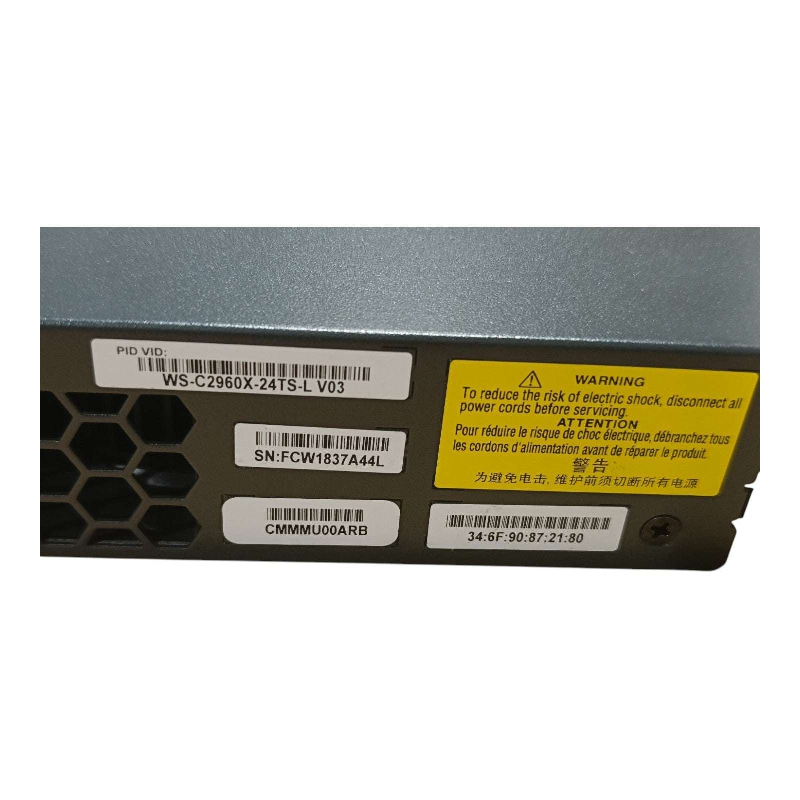 Cisco WS-C2960X-24TS-L 24-Port Gigabit Ethernet Managed Switch | Layer 2 LAN Base