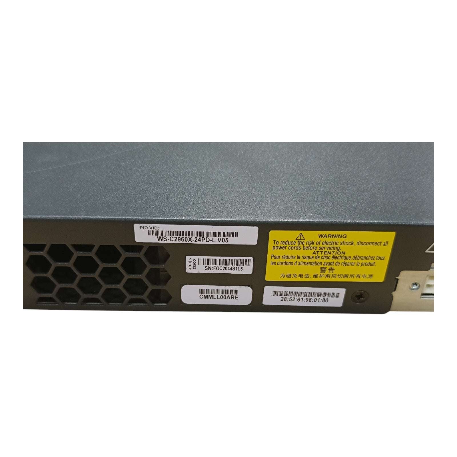 Cisco WS-C2960X-24PD-L Catalyst Switch | 24-Port Gigabit PoE+ | 2x 10G SFP+ Uplinks | Managed Enterprise Layer 2