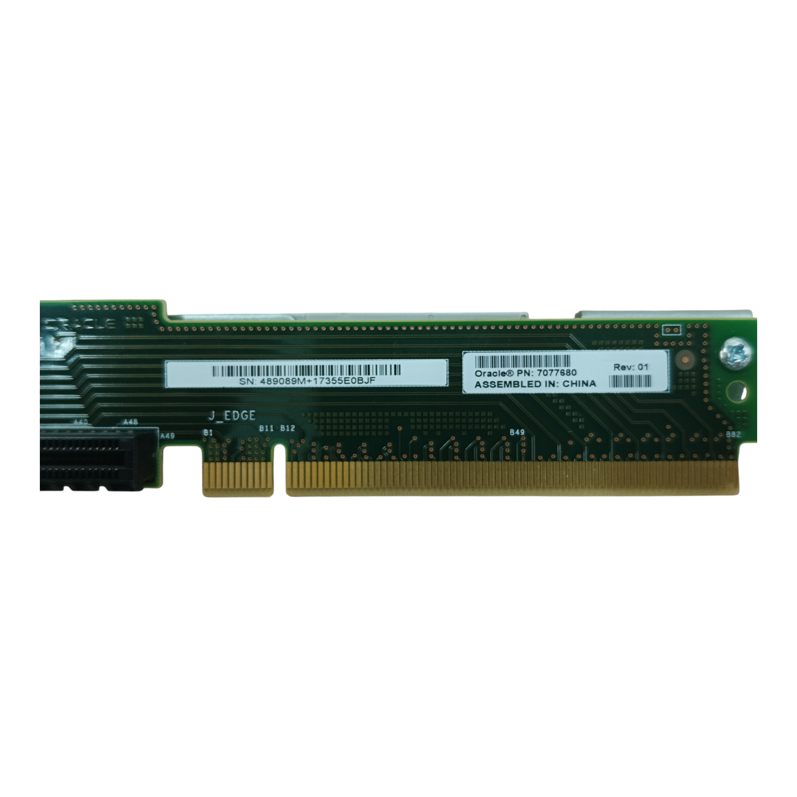 Oracle 7077680 PCIe Riser Card | X5-2 Server 2-Slot Expansion Board Rev 01