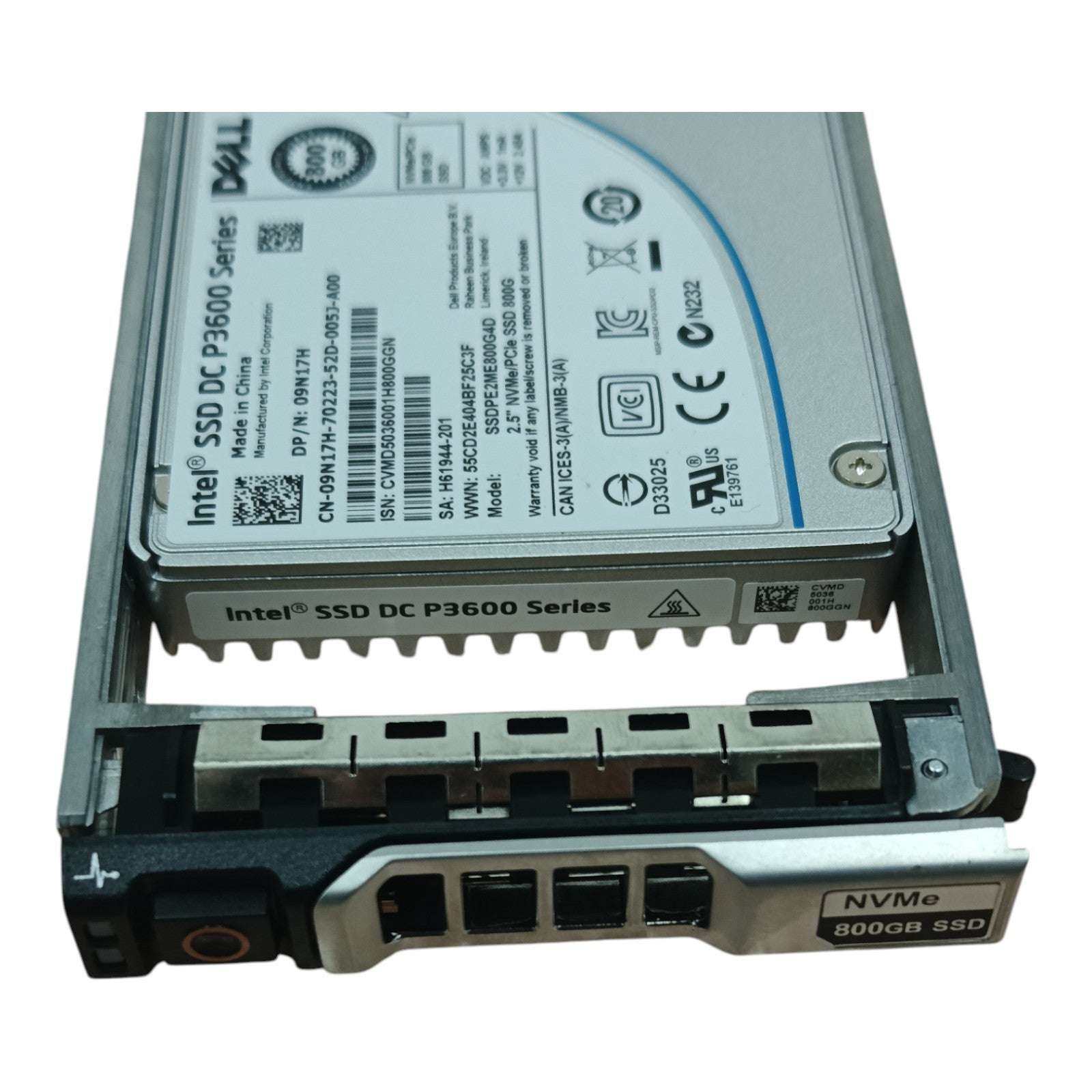 Dell 09N17H 800GB NVMe PCIe 2.5" SSD – Intel SSD DC P3600 Series SSDPE2ME800G4D Enterprise Drive